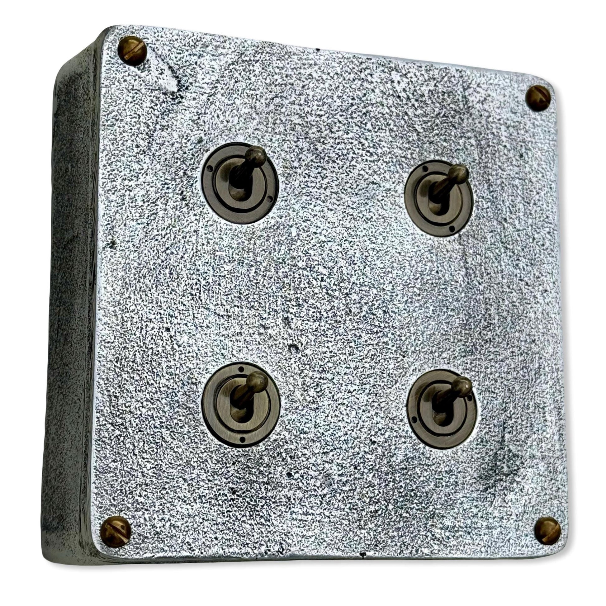 Four Gang Two Way Industrial Vintage Cast Metal Light Switch