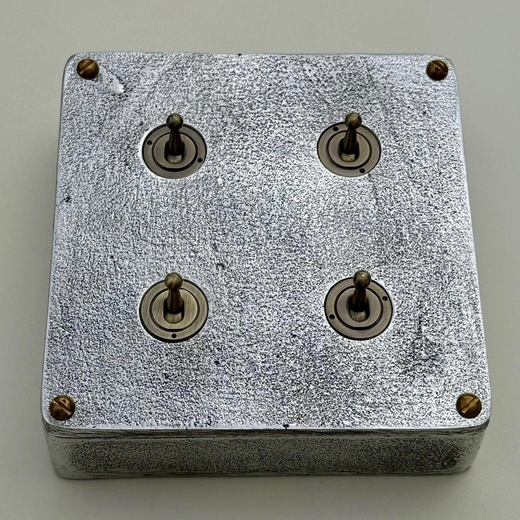 Four Gang Two Way Industrial Vintage Cast Metal Light Switch