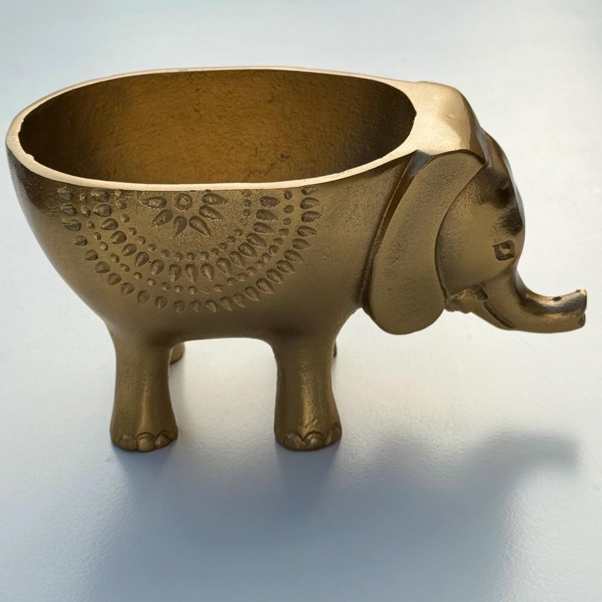 Brass Elephant Planter for Succulents and Small Plants