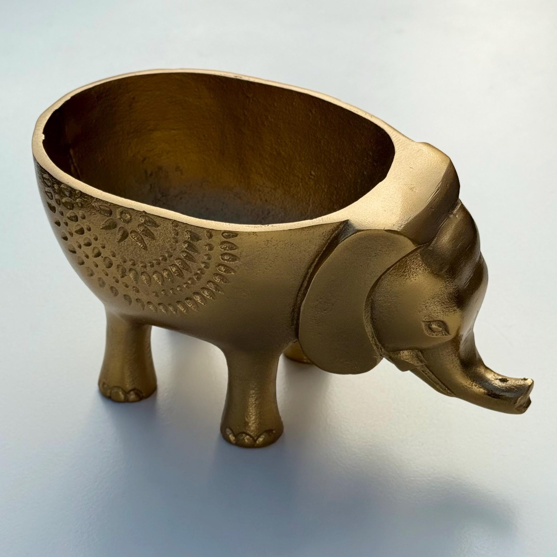 Brass Elephant Planter for Succulents and Small Plants