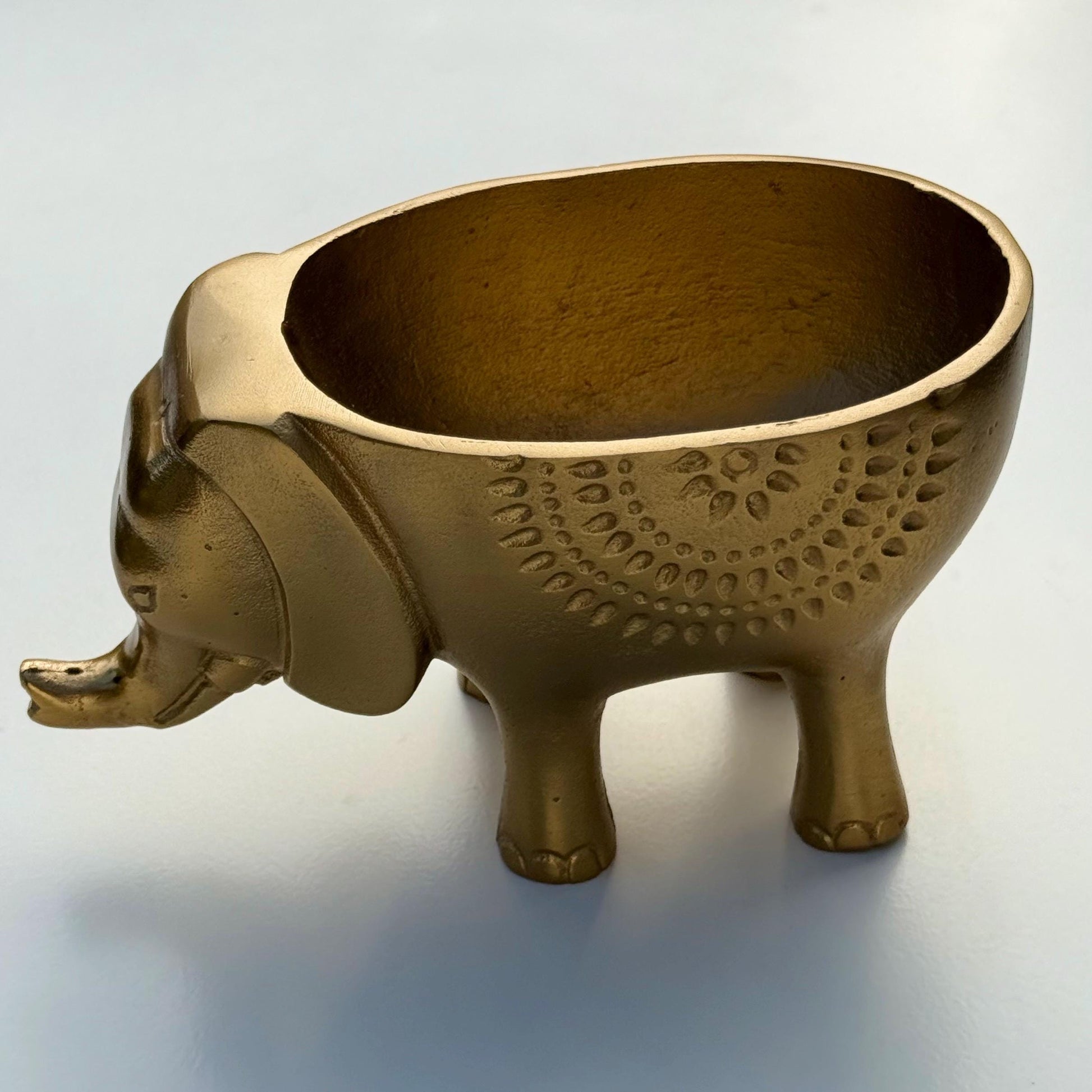 Brass Elephant Planter for Succulents and Small Plants