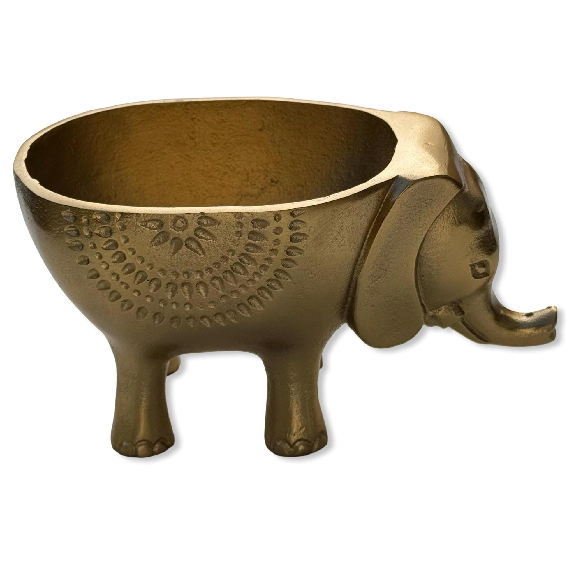 Brass Elephant Planter for Succulents and Small Plants