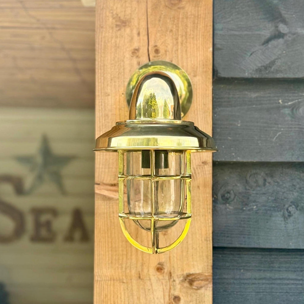 Solid Brass Bulkhead Wall Light for Outdoor and Bathroom
