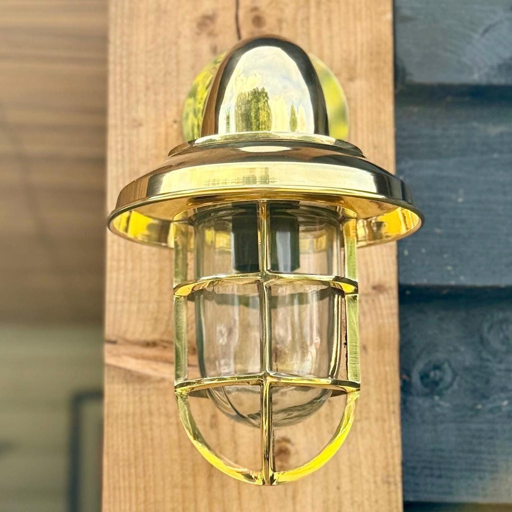 Solid Brass Bulkhead Wall Light for Outdoor and Bathroom