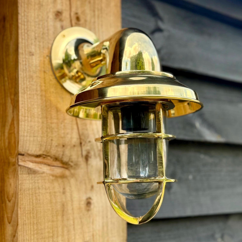 Solid Brass Bulkhead Wall Light for Outdoor and Bathroom