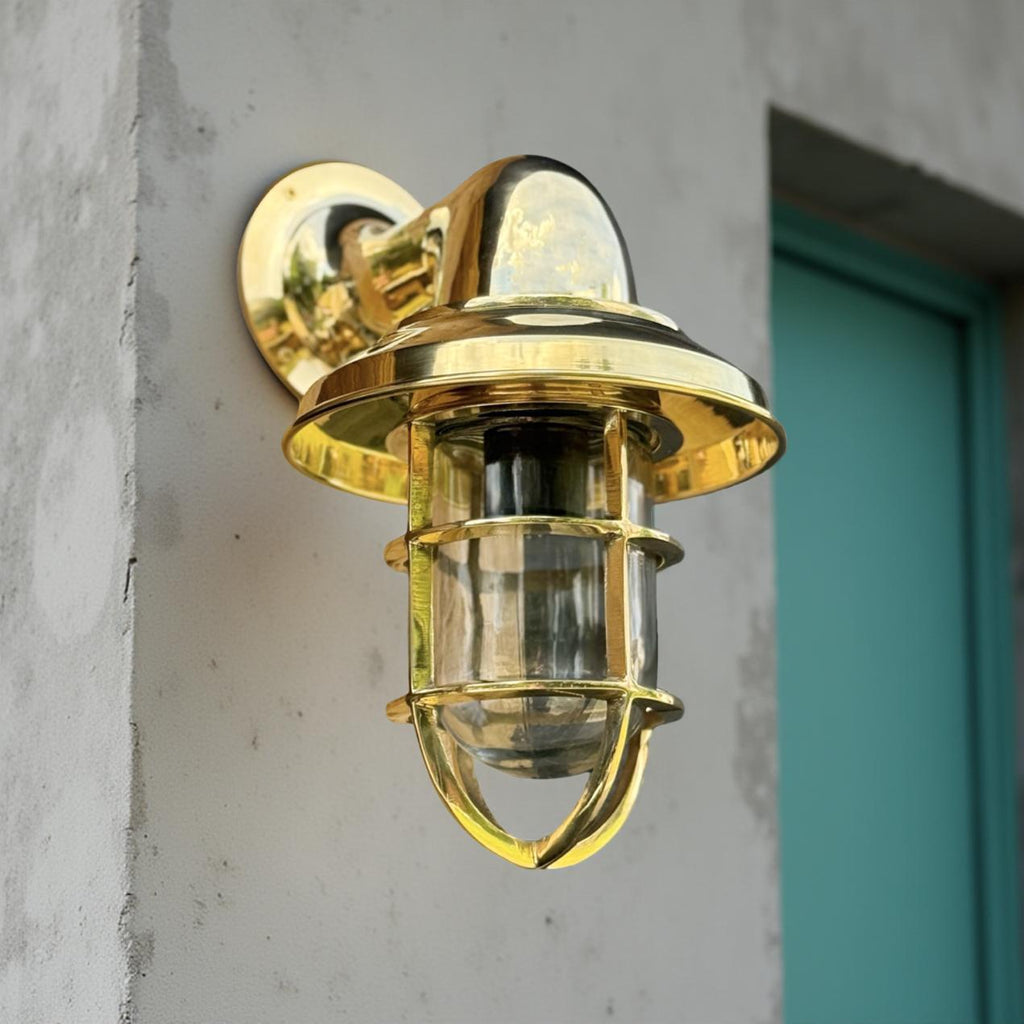 Solid Brass Bulkhead Wall Light for Outdoor and Bathroom
