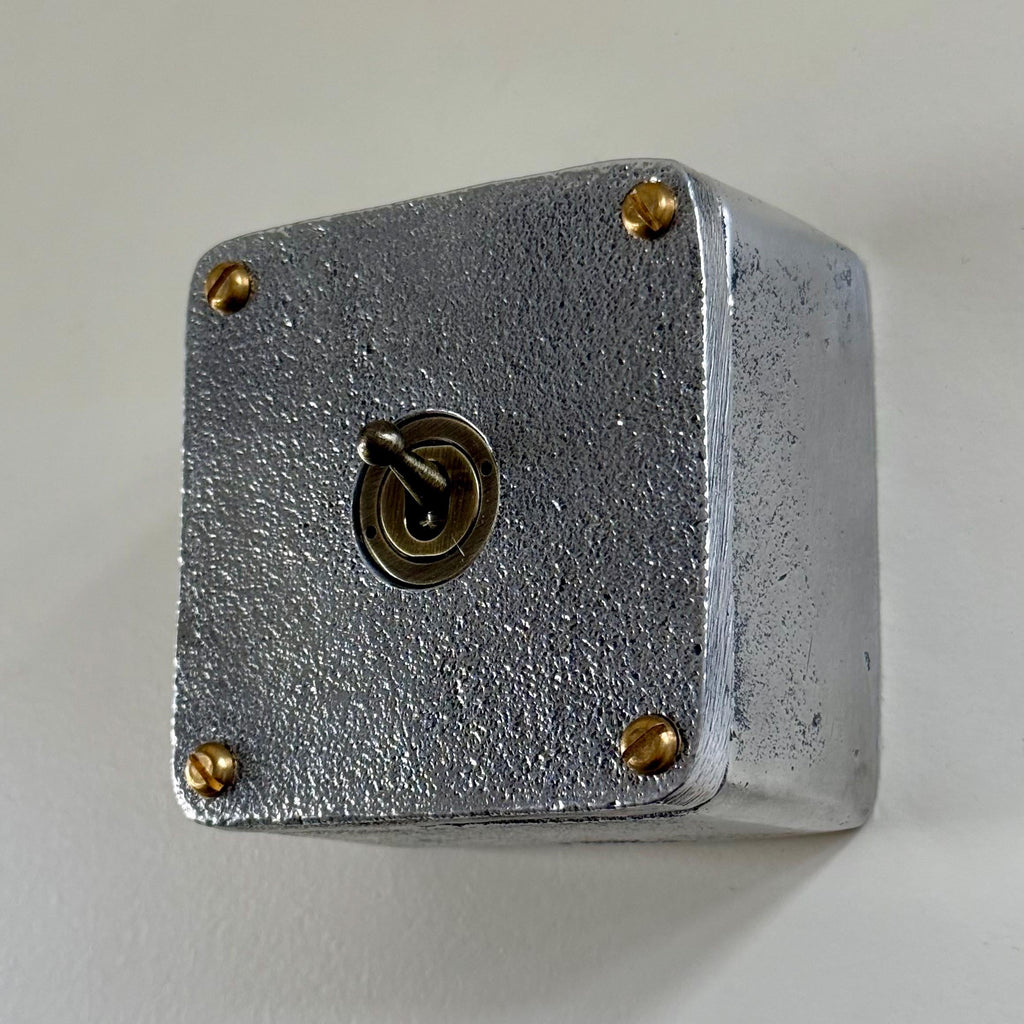 Single Gang Solid Cast Metal Surface Mounted Conduit Light Switch Industrial 2 Way - BS EN Approved Vintage Crabtree
