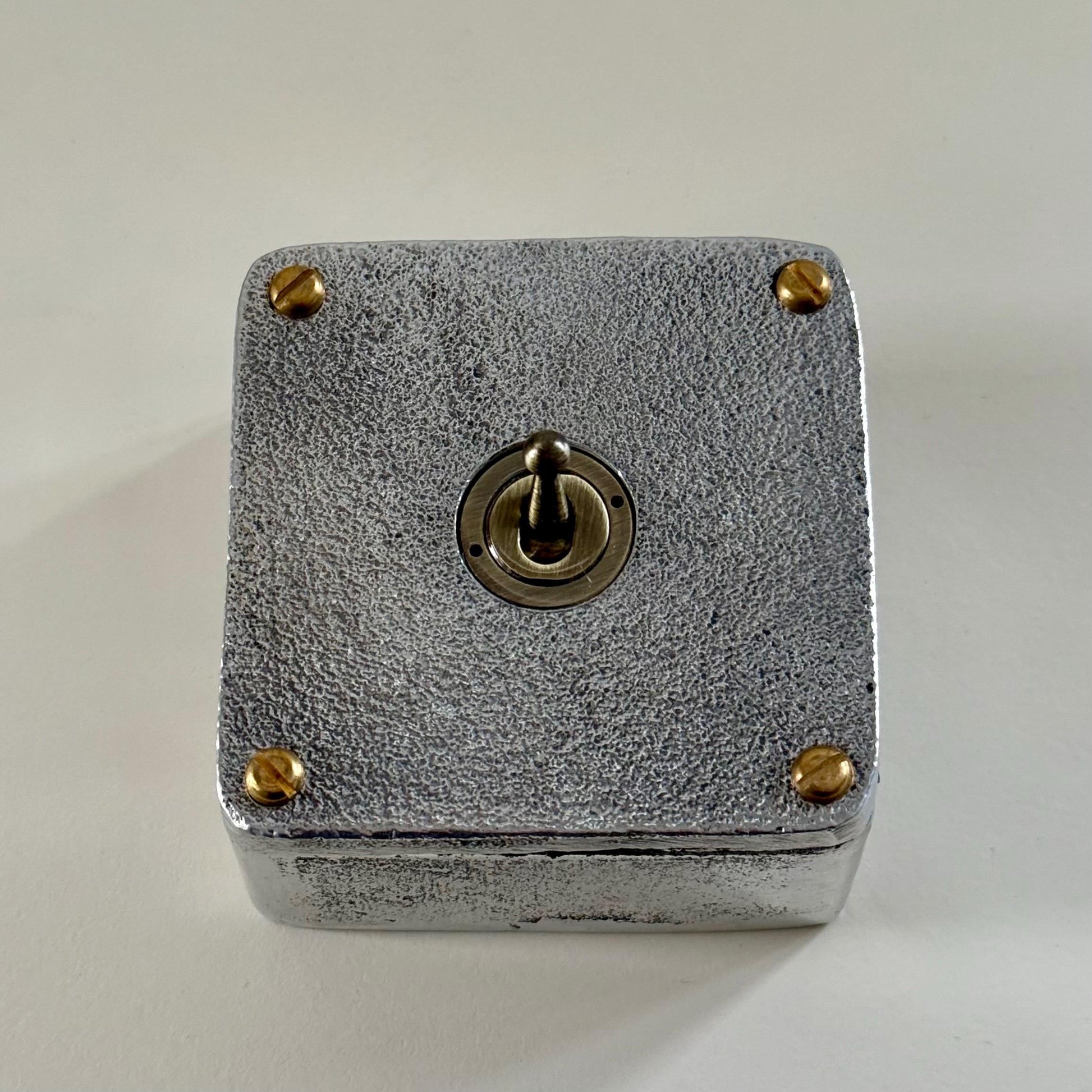 Single Gang Solid Cast Metal Surface Mounted Conduit Light Switch Industrial 2 Way - BS EN Approved Vintage Crabtree