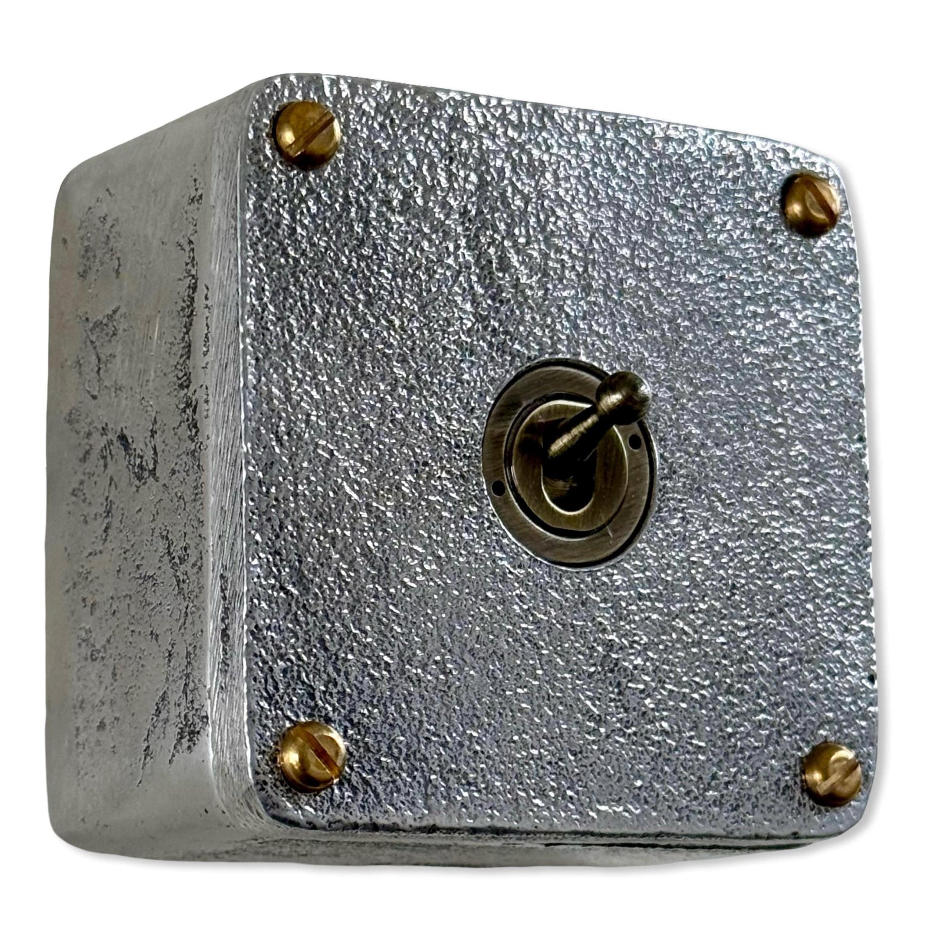 Single Gang Solid Cast Metal Surface Mounted Conduit Light Switch Industrial 2 Way - BS EN Approved Vintage Crabtree