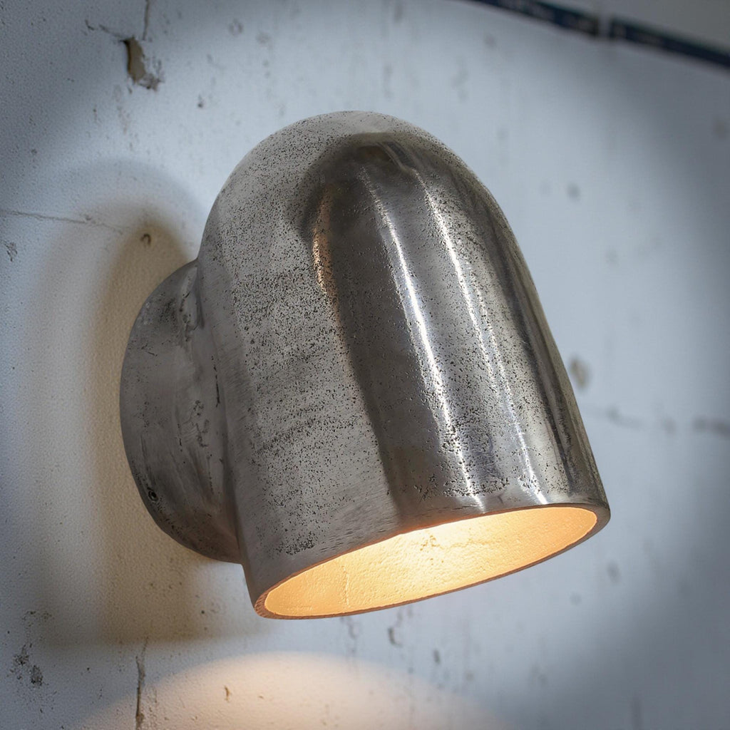 Pewter Mast Down Light Wall Sconce