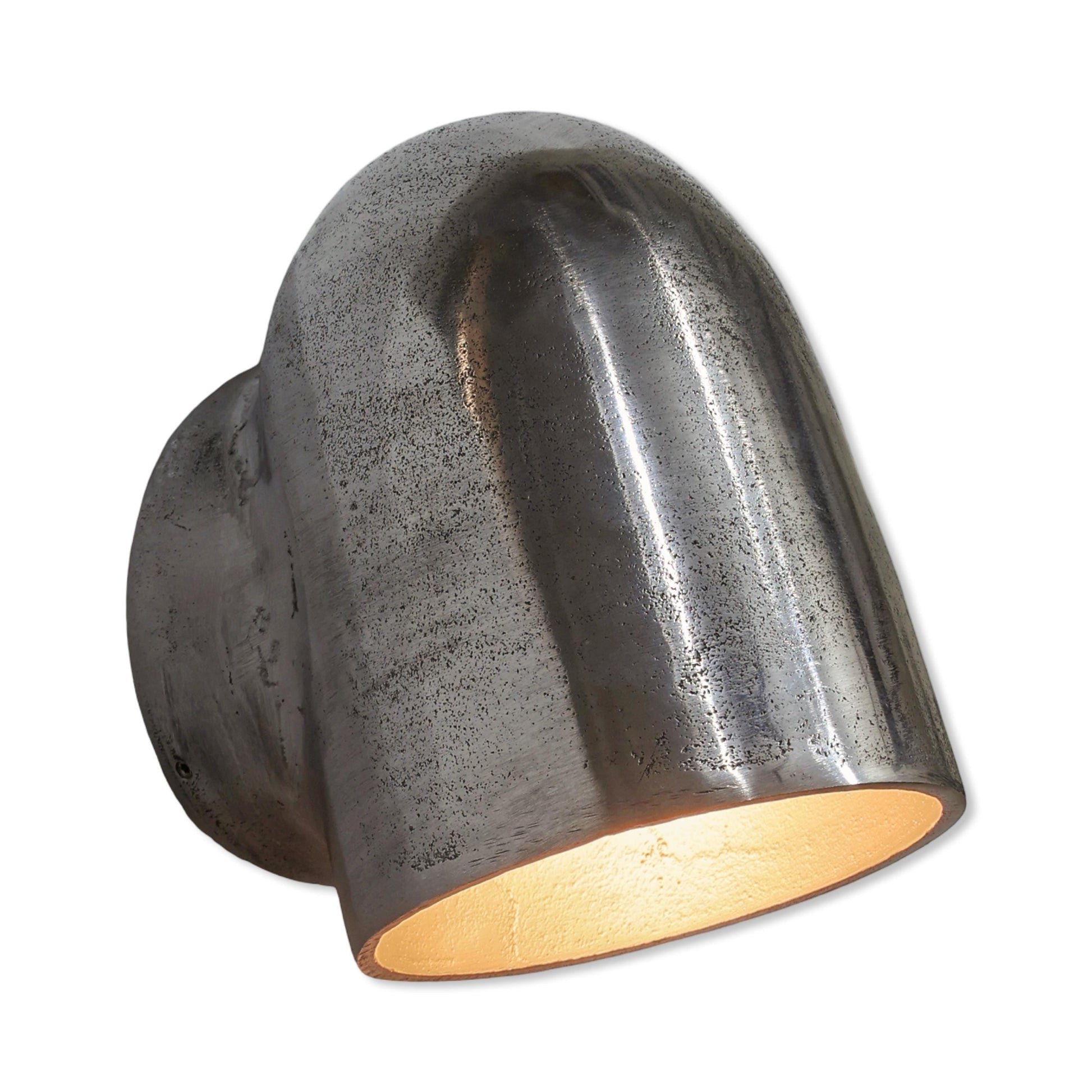 Pewter Mast Down Light Wall Sconce