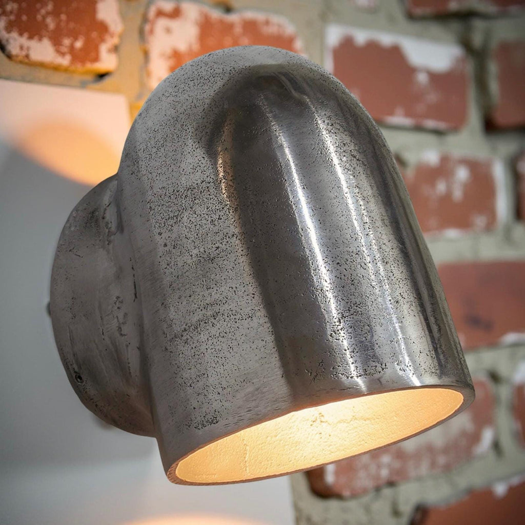 Pewter Mast Down Light Wall Sconce