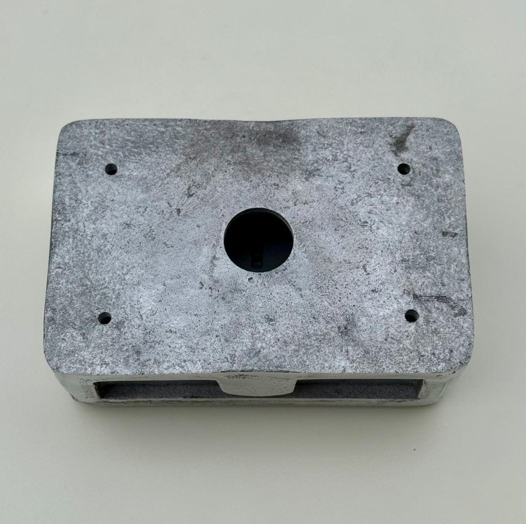 Brushed Steel Double Switched Power Socket Grey Insert 13A 230V Industrial Vintage