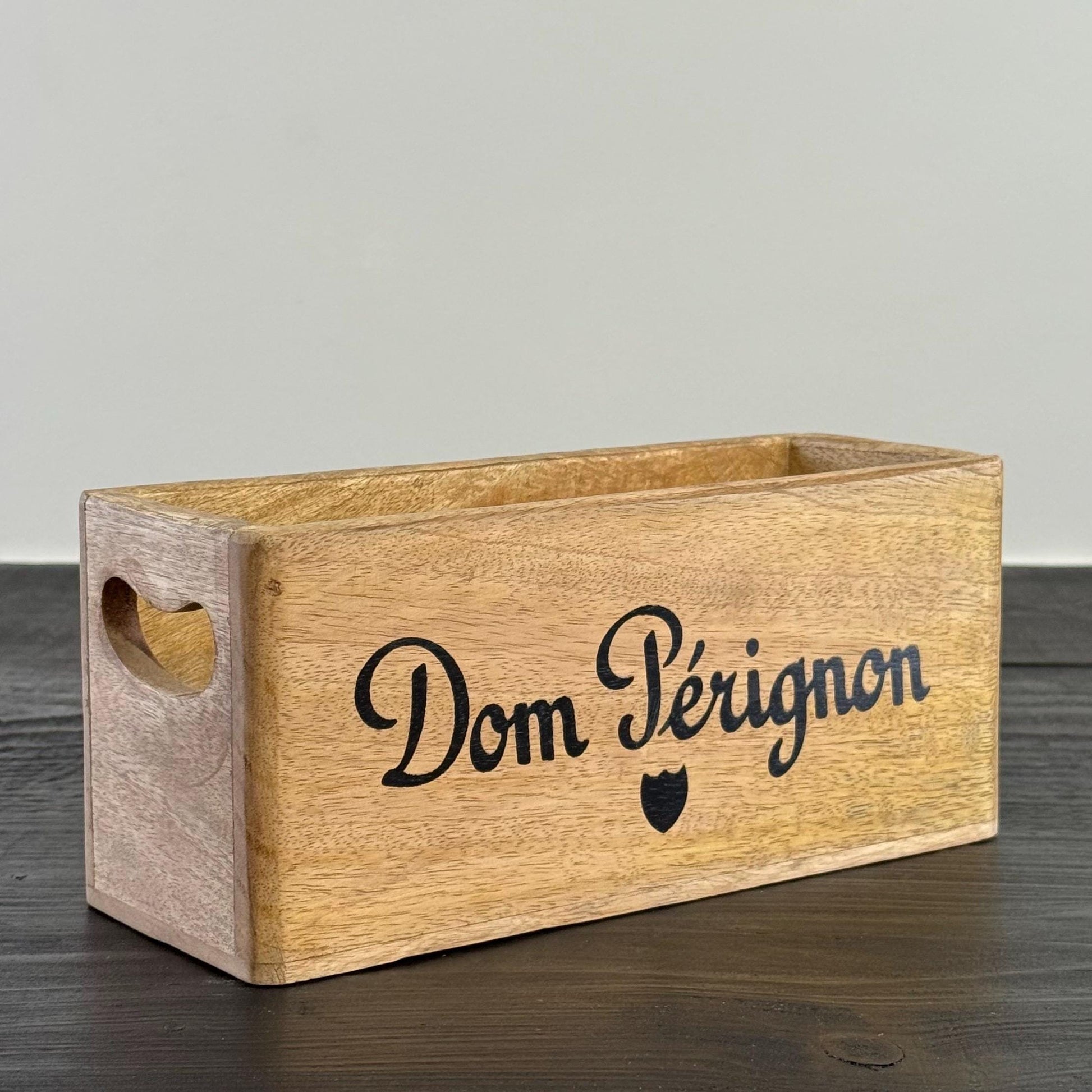 Natural Wood Champagne Storage Crate Set