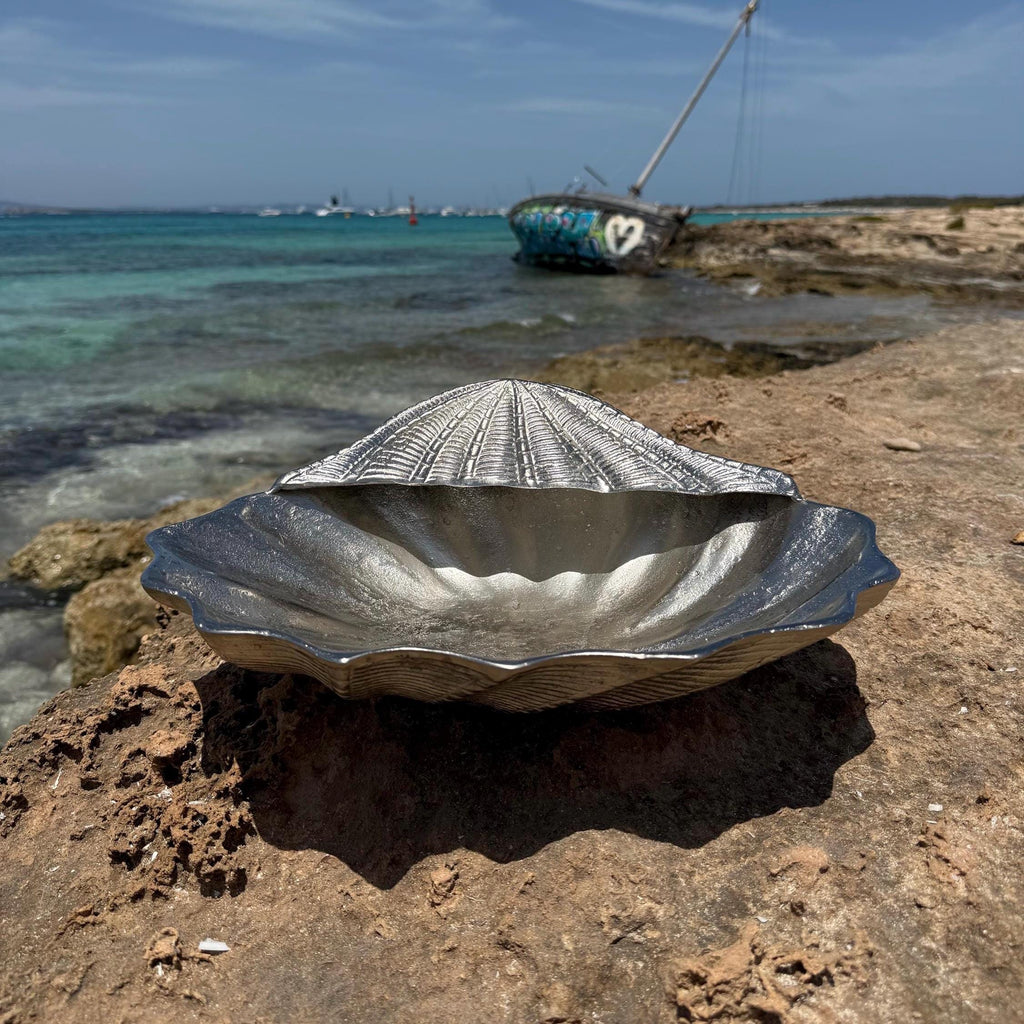 Clamshell Solid Champagne Ice Bucket Wine Cooler