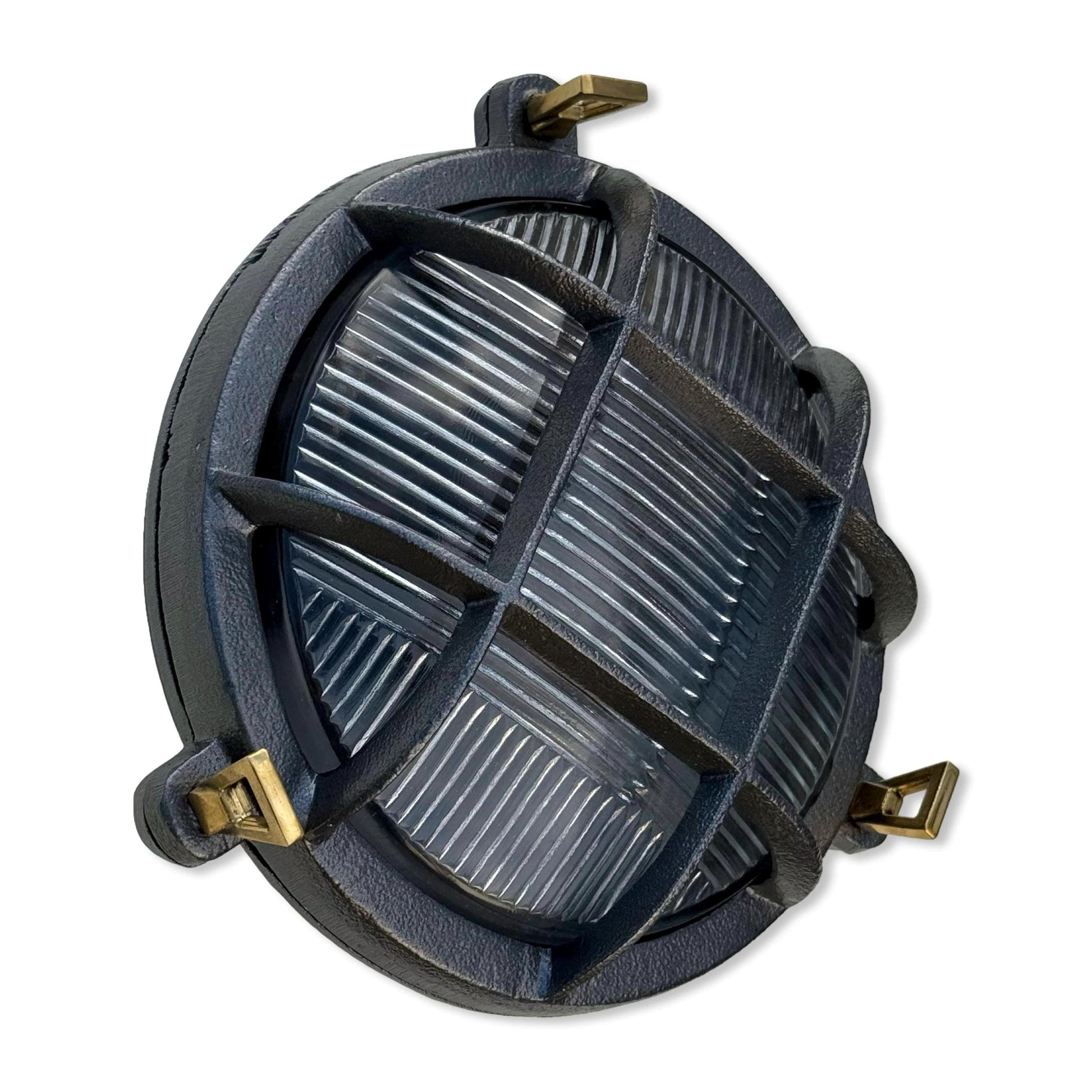 Cast Pewter Caged Nautical Bulkhead Wall Light