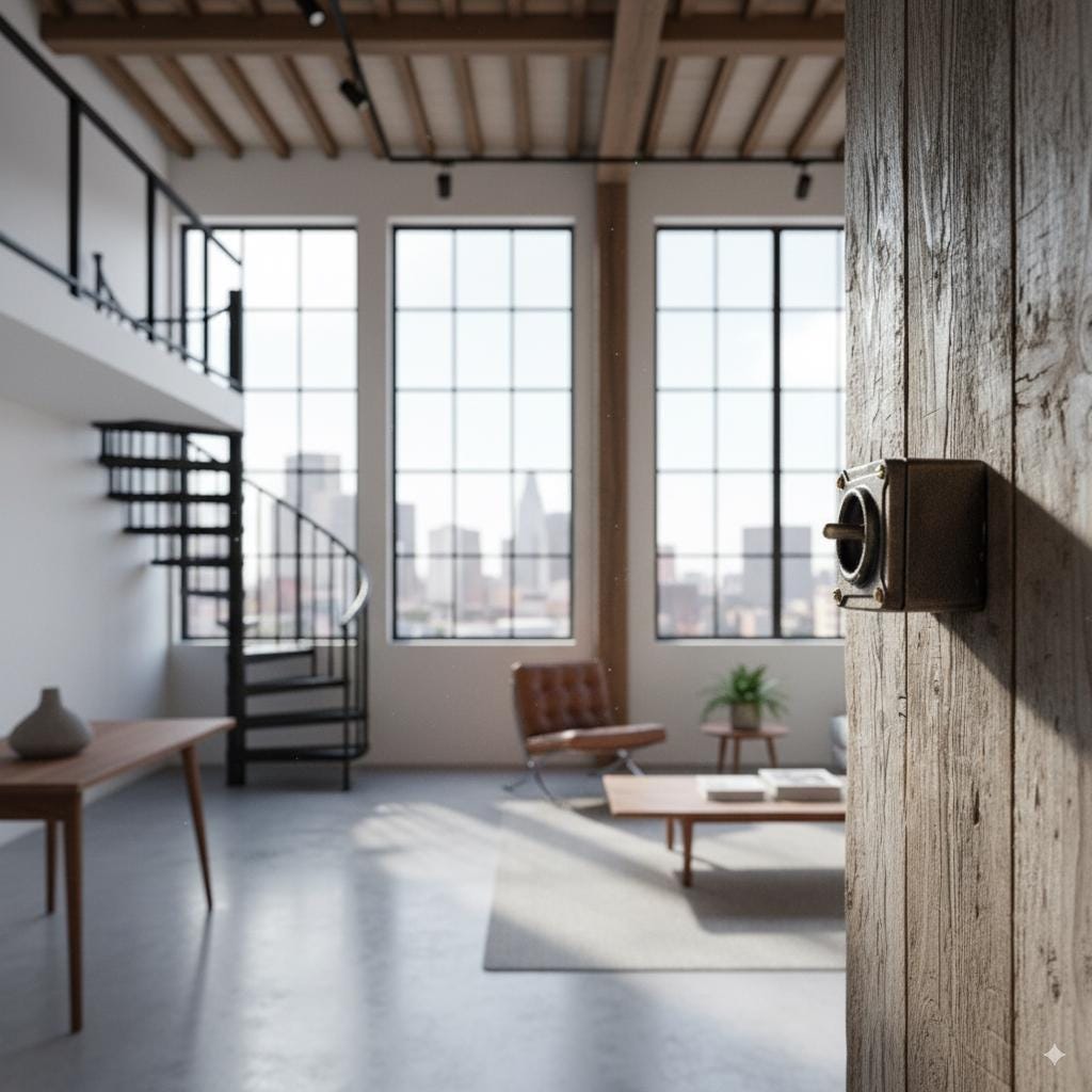 Single Gang Antique Brass Solid Conduit Toggle Light Switch - Industrial Vintage Crabtree