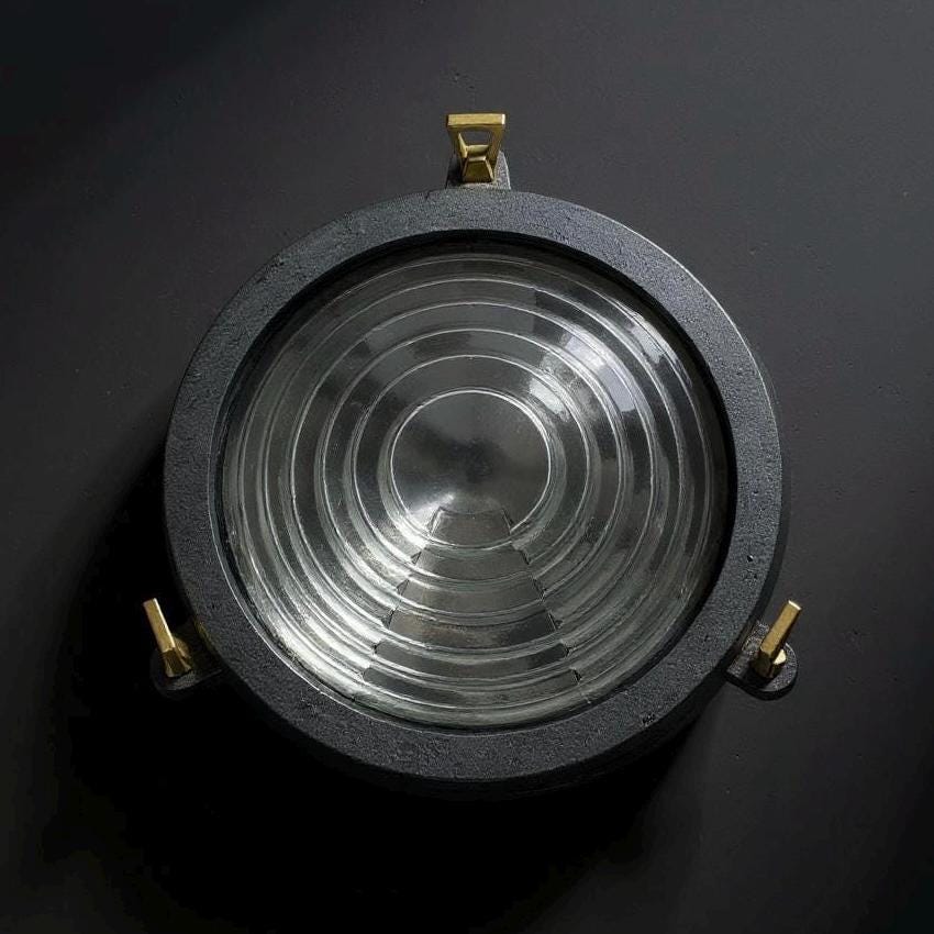 Cast Pewter Coastal Lighthouse Wall Light Ceiling Fixture