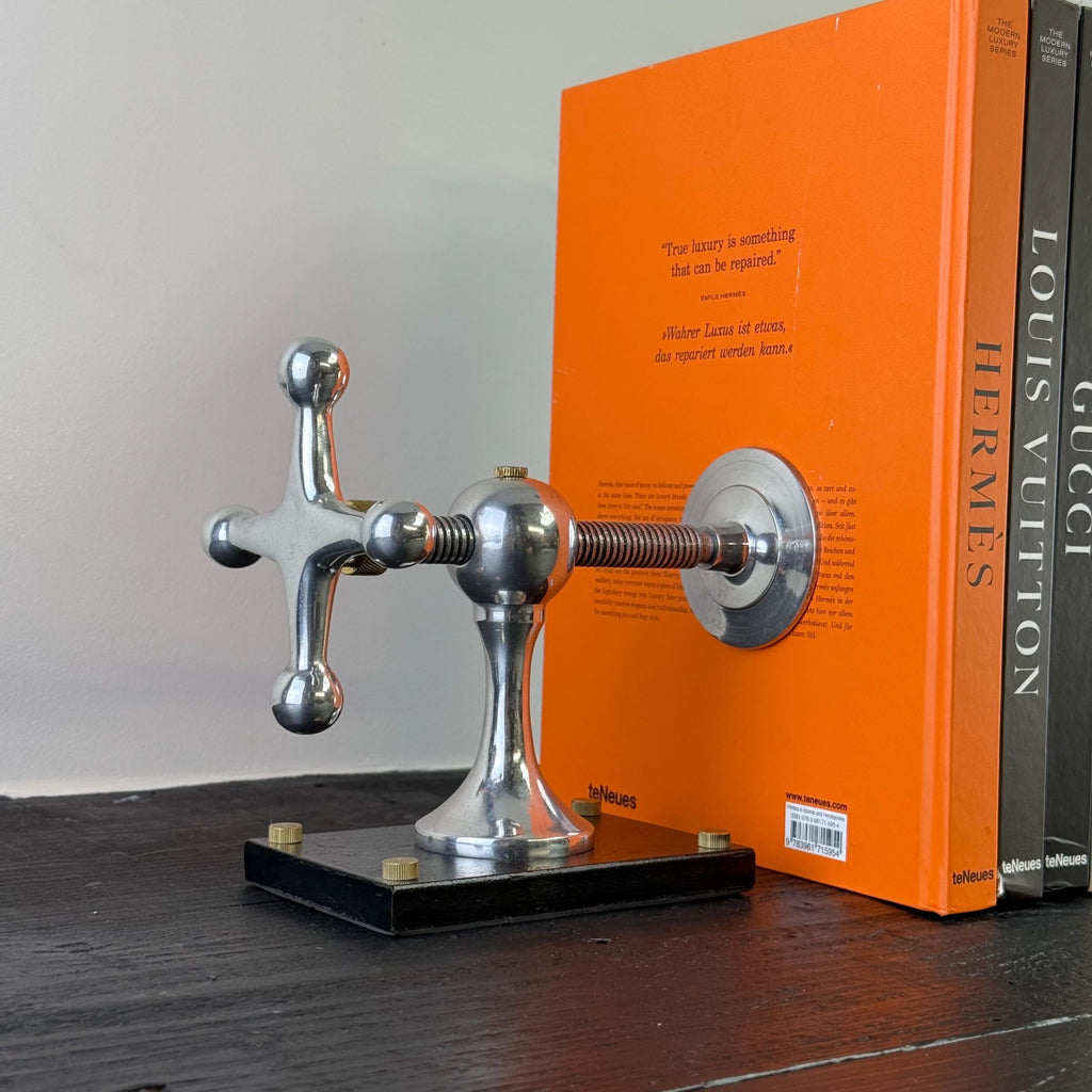 Retro Windlass Bookend Book and DVD Organizer