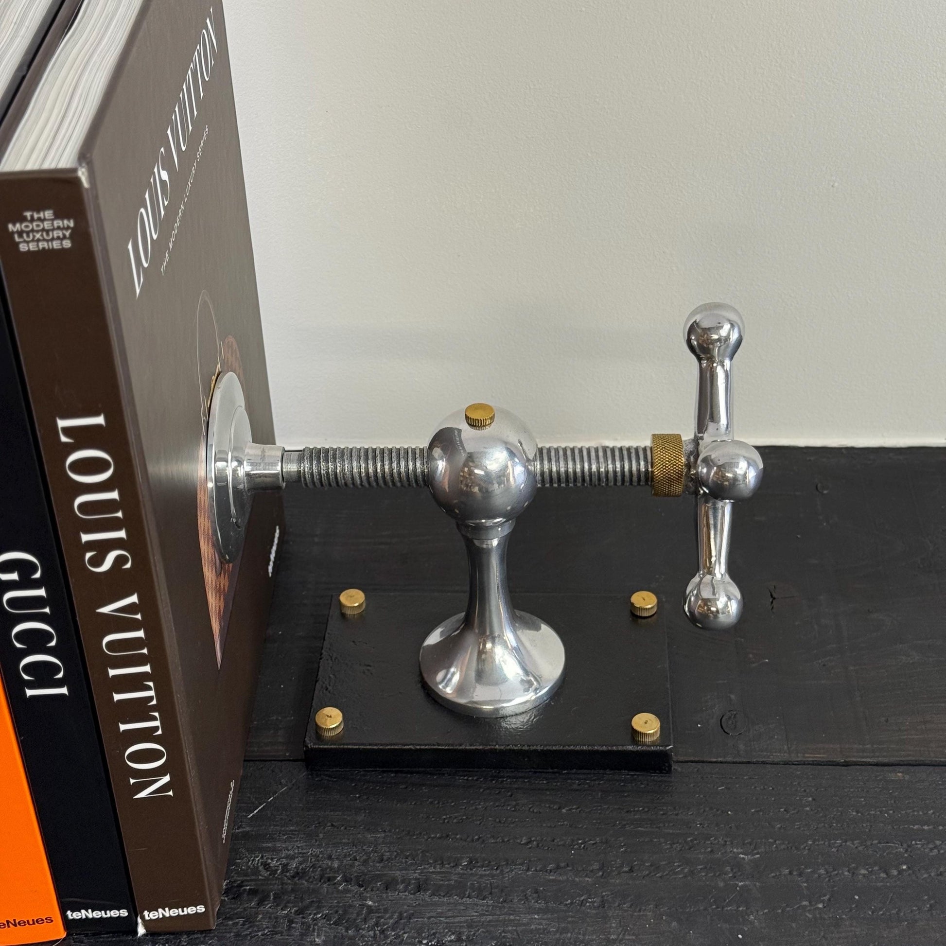 Retro Windlass Bookend Book and DVD Organizer