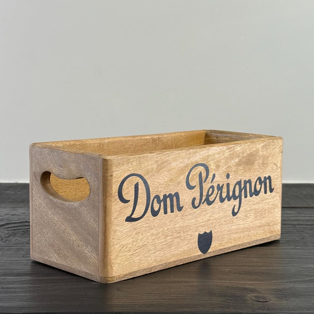 Natural Wood Champagne Storage Crate Set