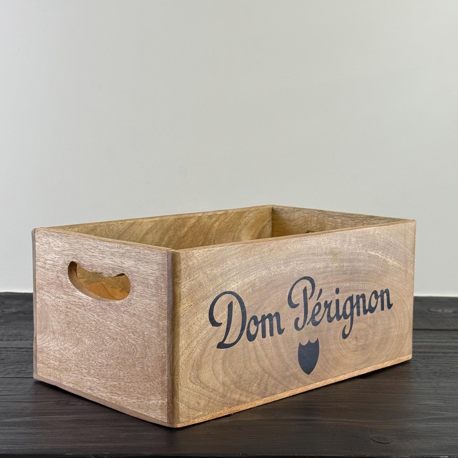 Natural Wood Champagne Storage Crate Set