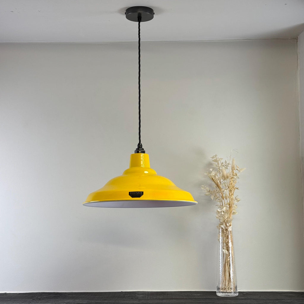 Summer Yellow Pendant Light 16 Inch Factory Second