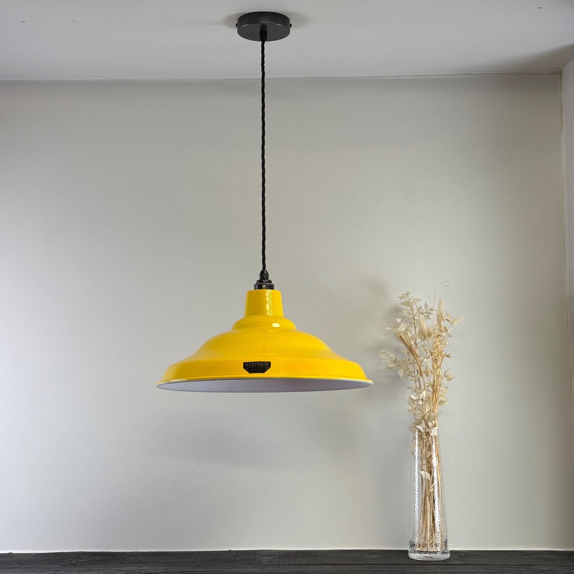 Summer Yellow Pendant Light 16 Inch Factory Second