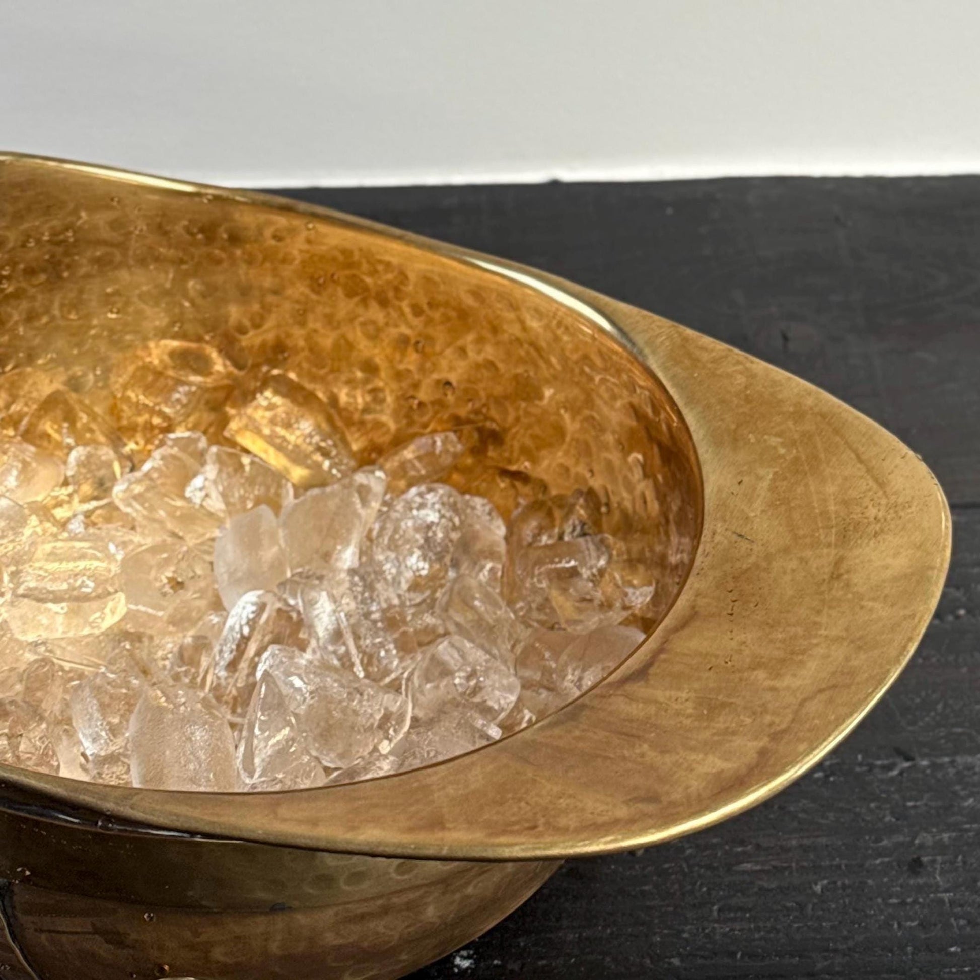 Polo Helmet Solid Antique Brass Champagne Ice Bucket