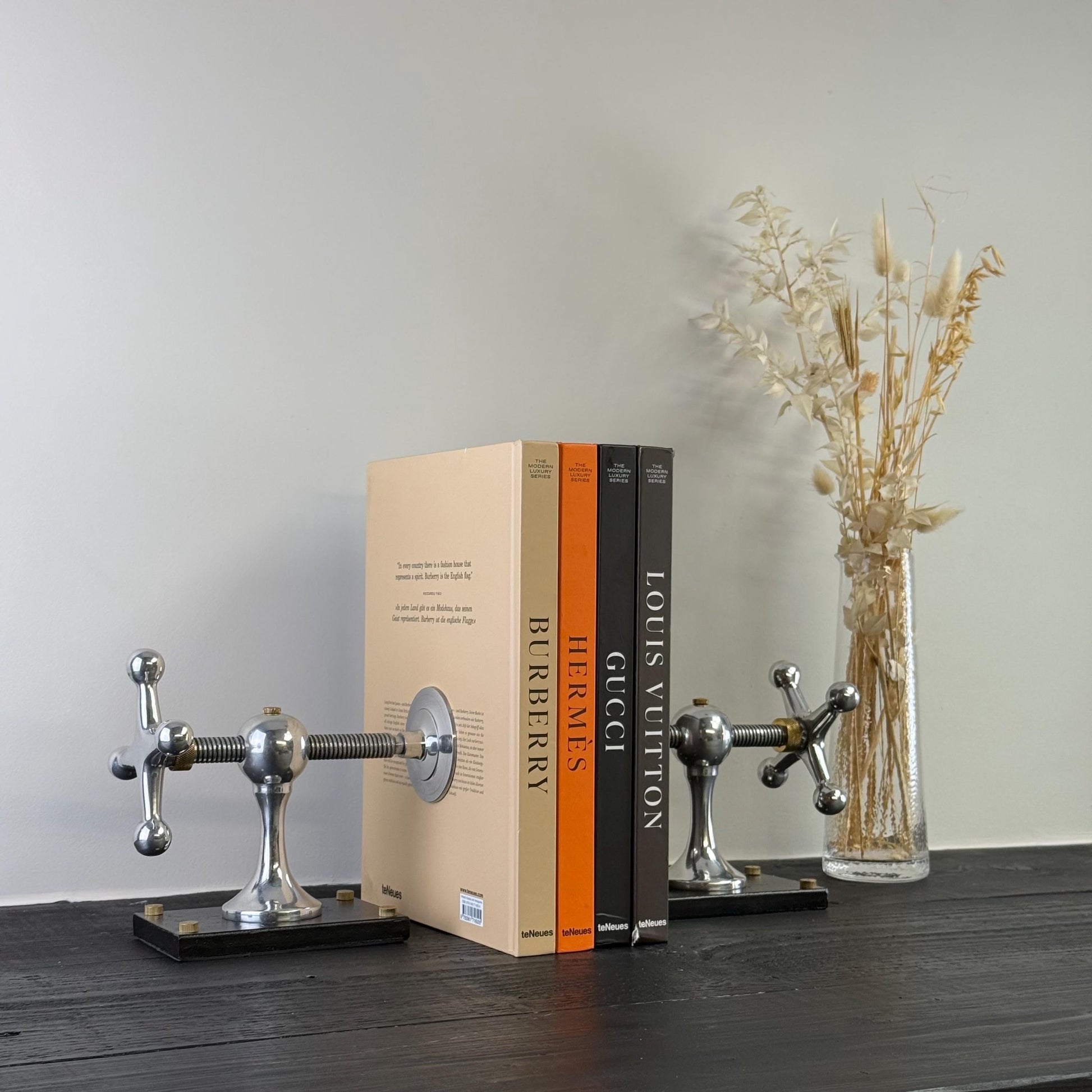 Retro Windlass Bookend Book and DVD Organizer