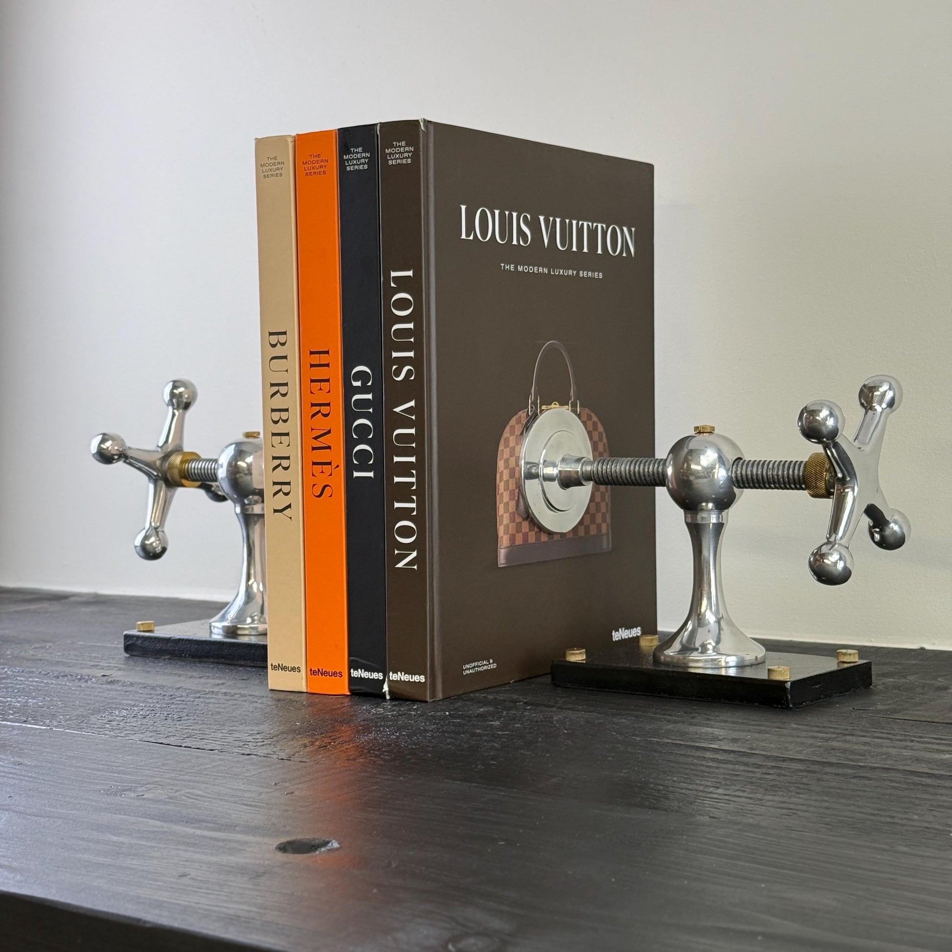 Retro Windlass Bookend Book and DVD Organizer