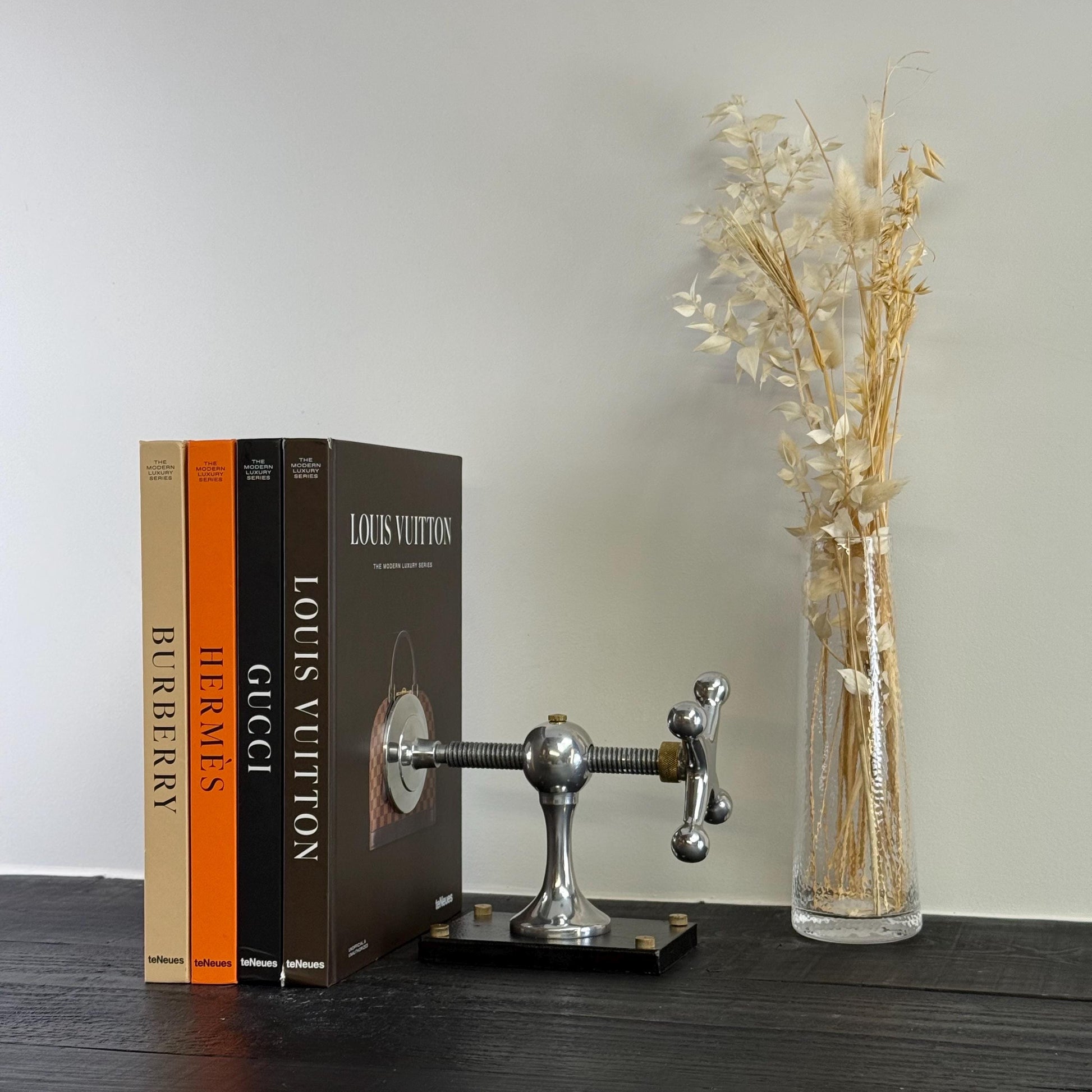 Retro Windlass Bookend Book and DVD Organizer