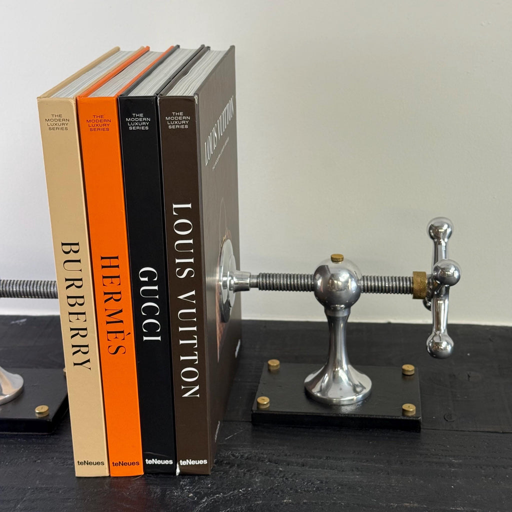 Retro Windlass Bookend Book and DVD Organizer