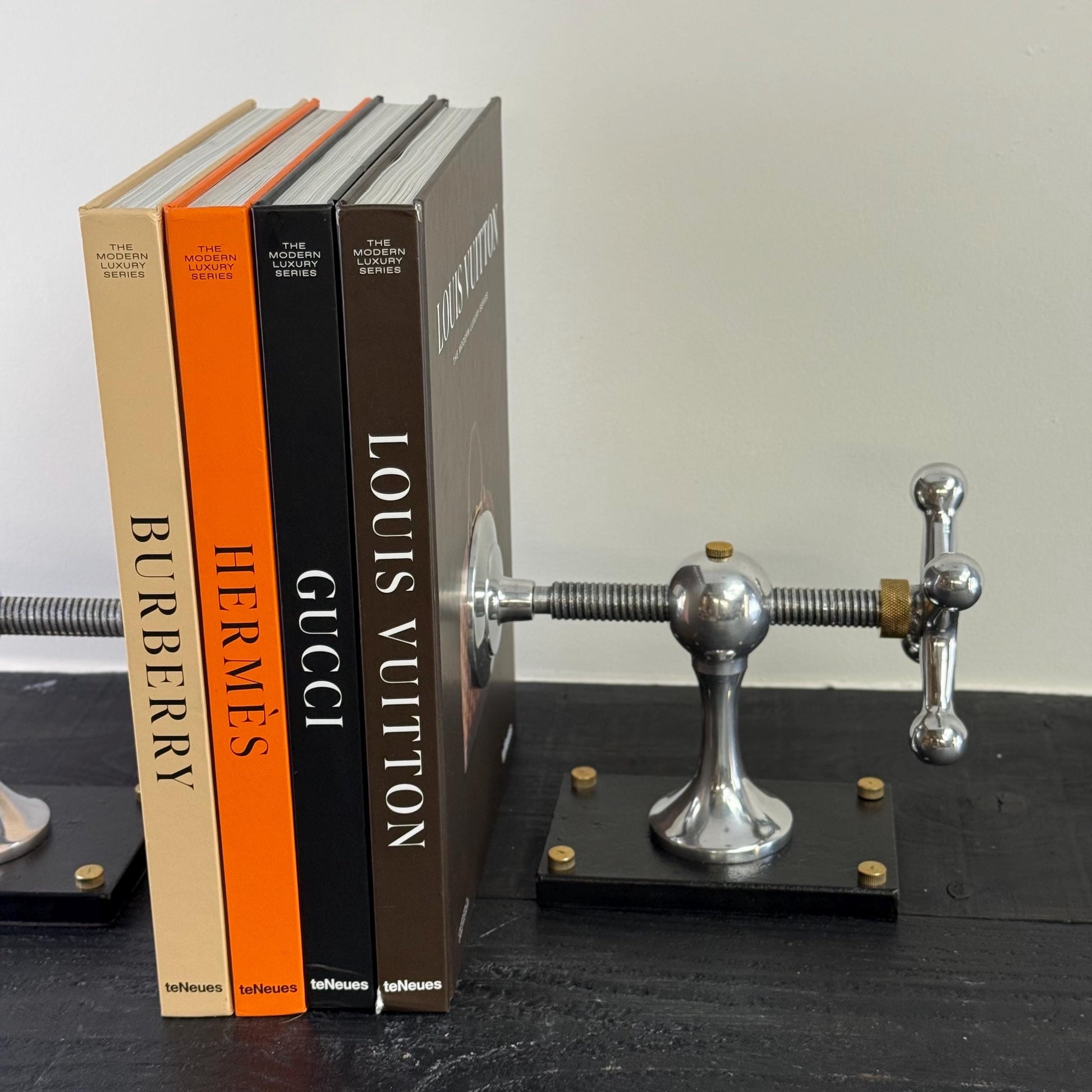 Retro Windlass Bookend Book and DVD Organizer