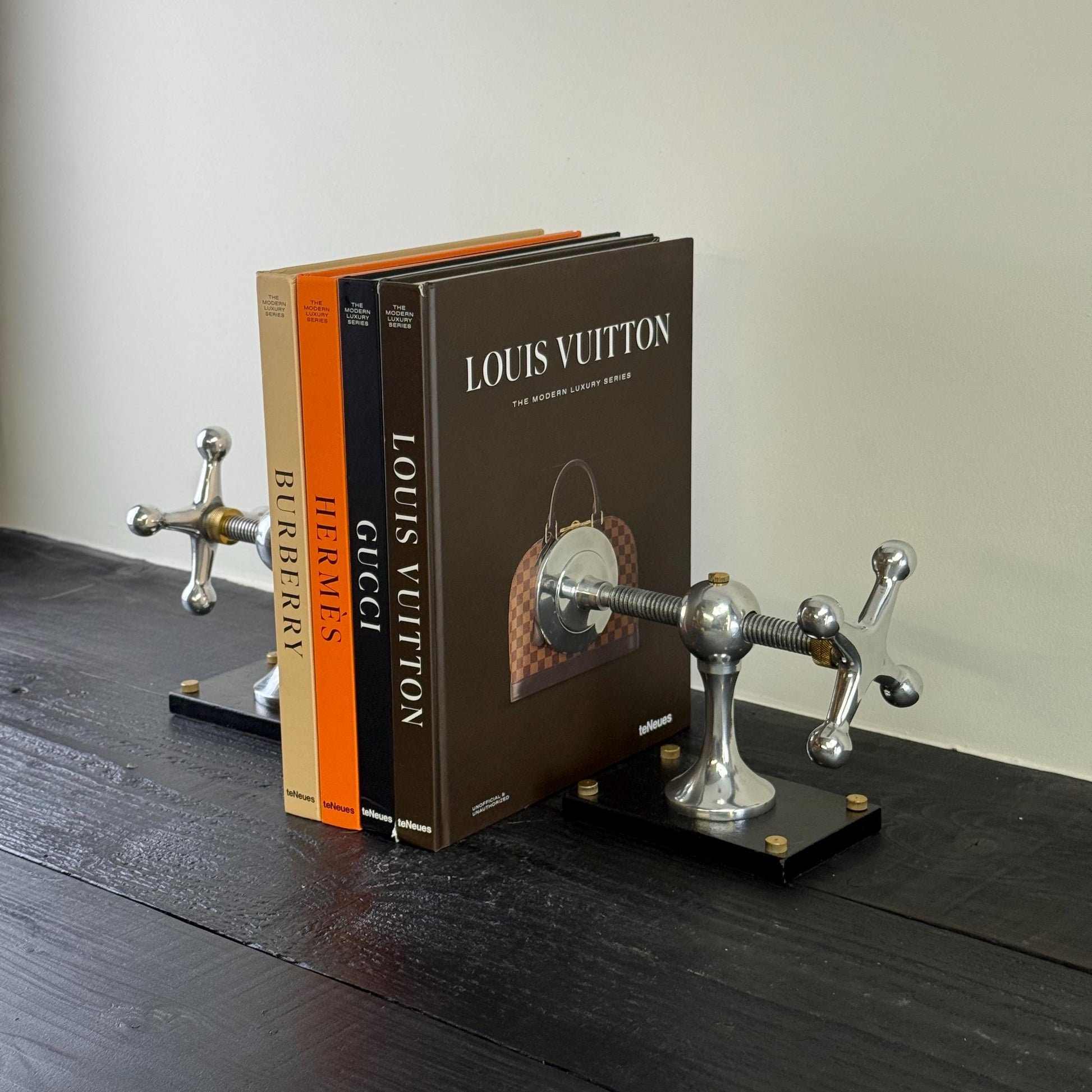 Retro Windlass Bookend Book and DVD Organizer