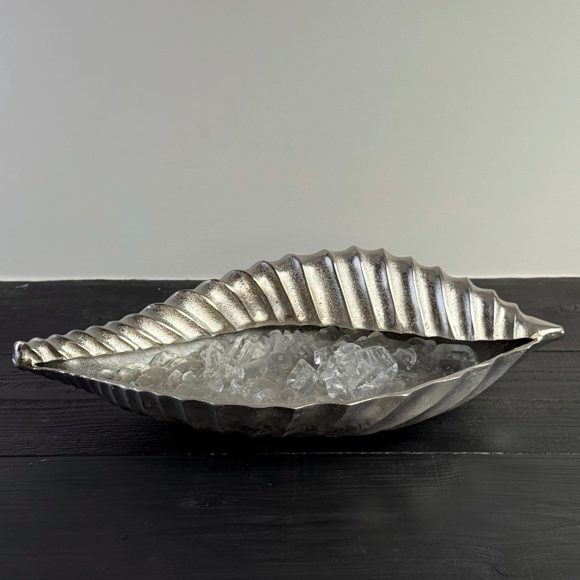 Clamshell Solid Cast Champagne Ice Bucket Wine Cooler