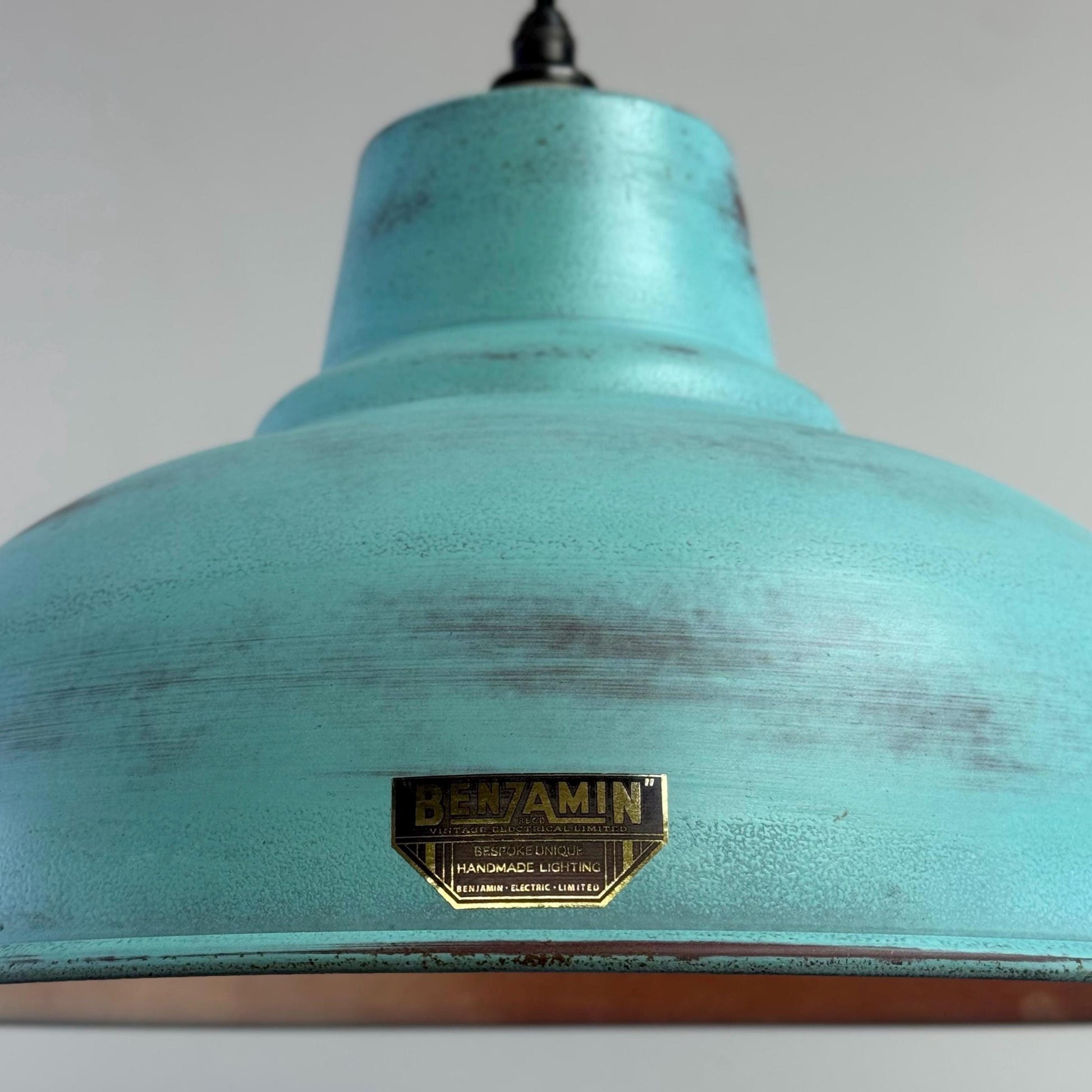 Copper Verdigris Patina Industrial Pendant Light