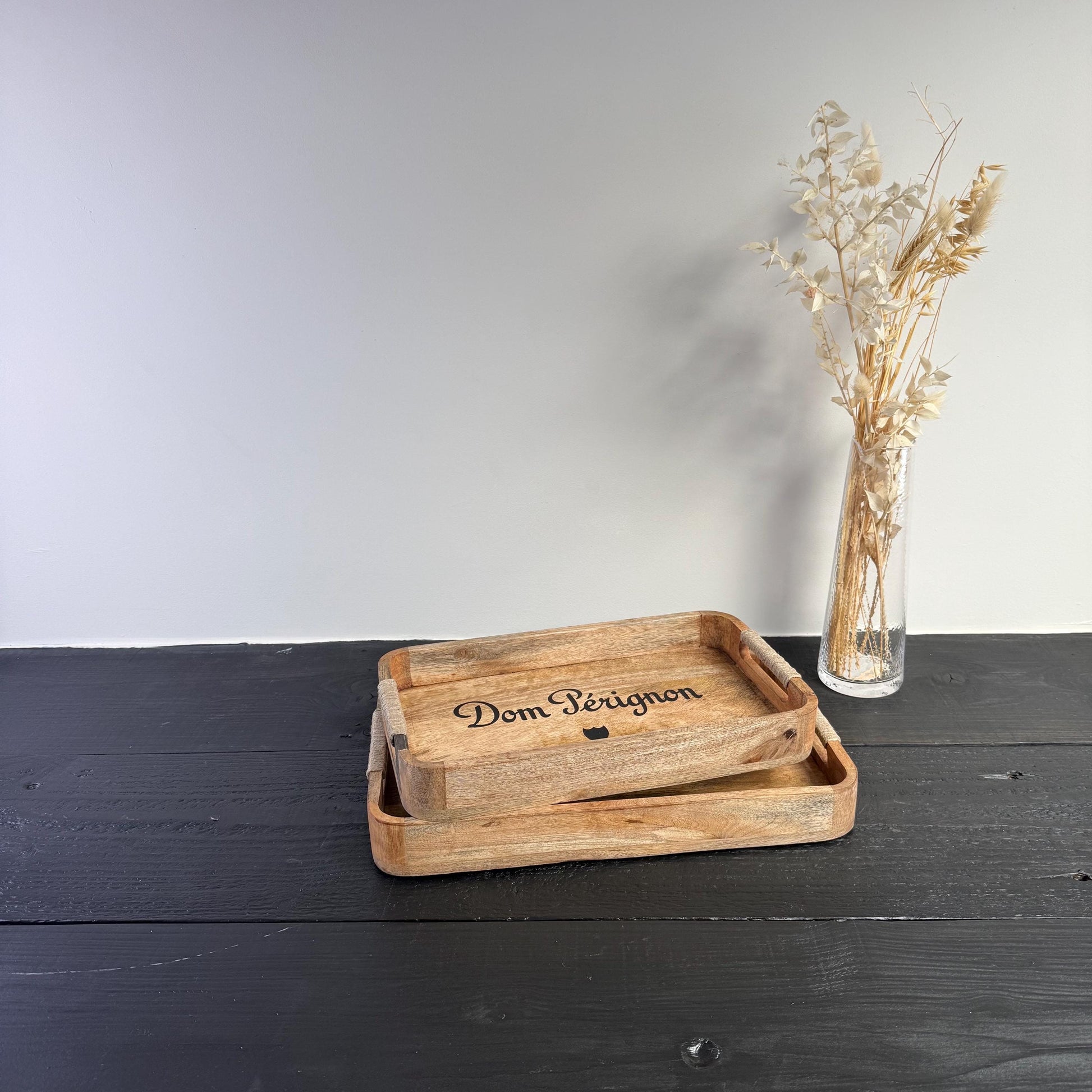 Wooden Serving Trays Dom Pérignon Champagne