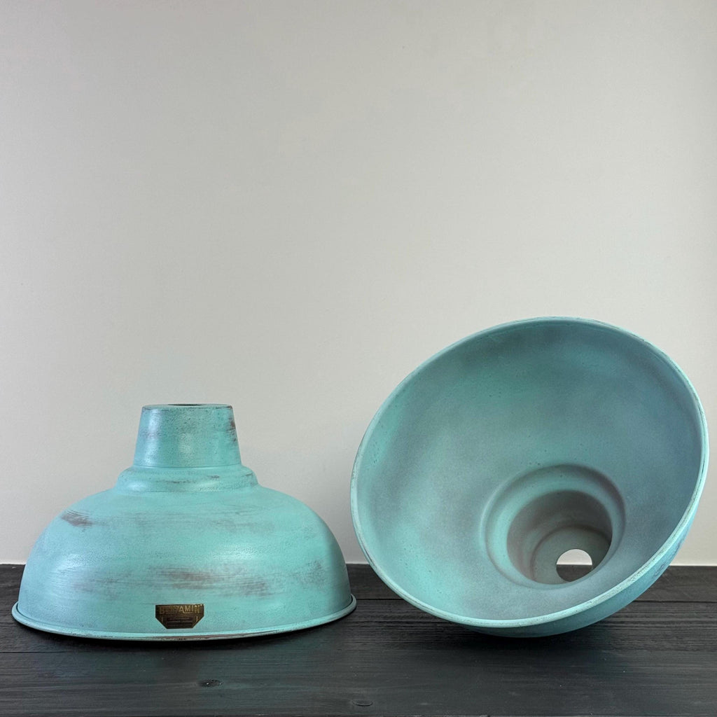 Copper Verdigris Patina Industrial Pendant Light