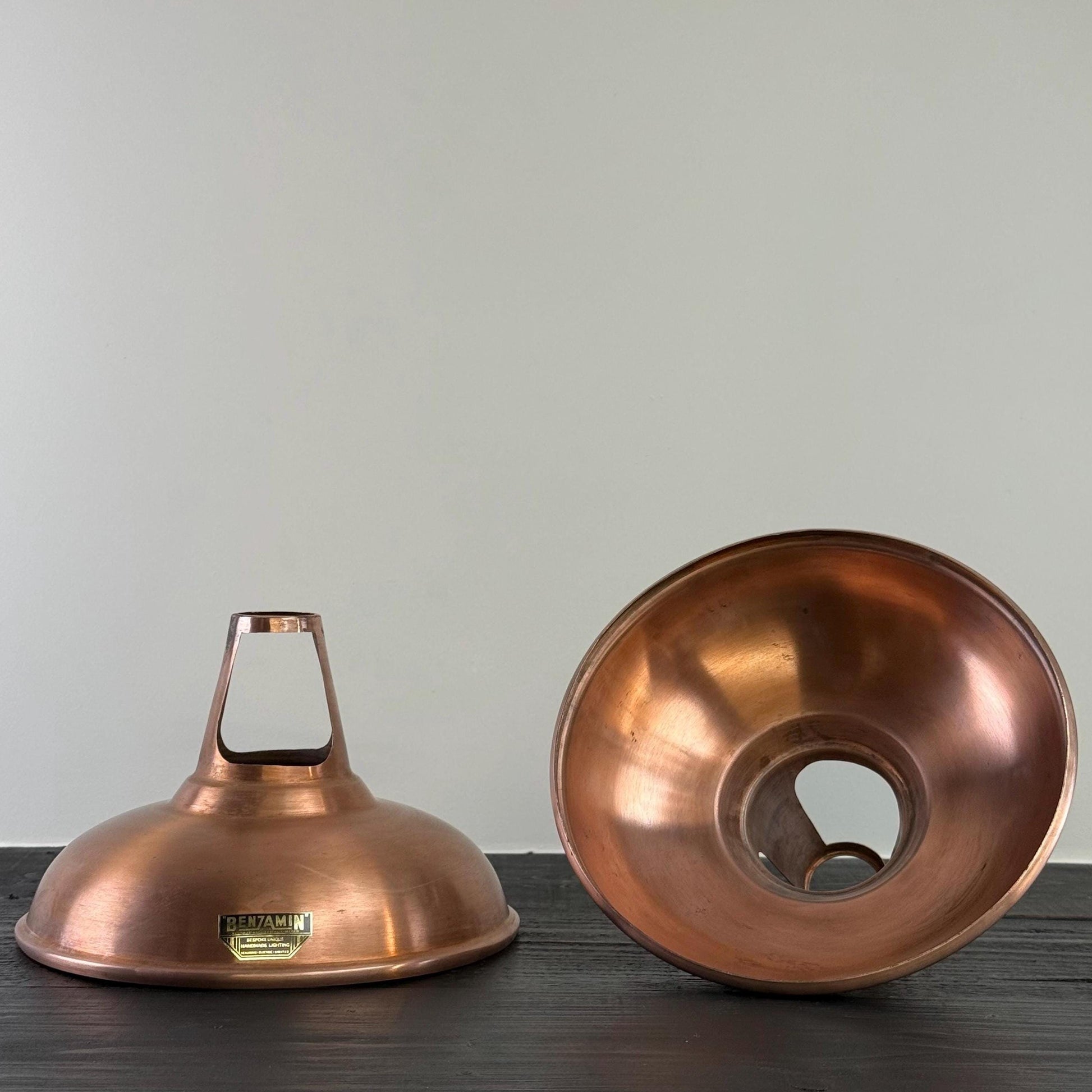 Antique Copper Slotted Pendant Ceiling Light 11 Inch