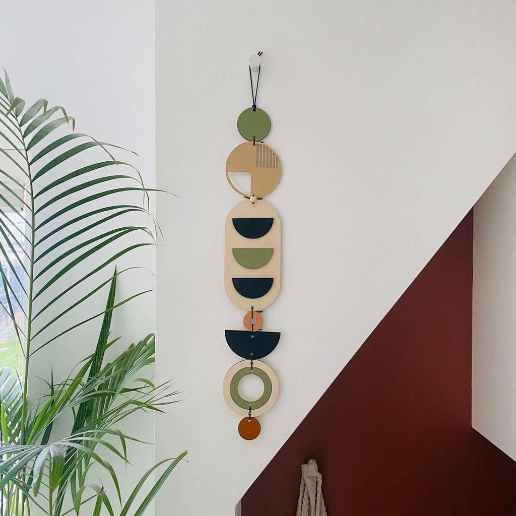 Modern Art Fusion Wooden Wall Hanging Medium