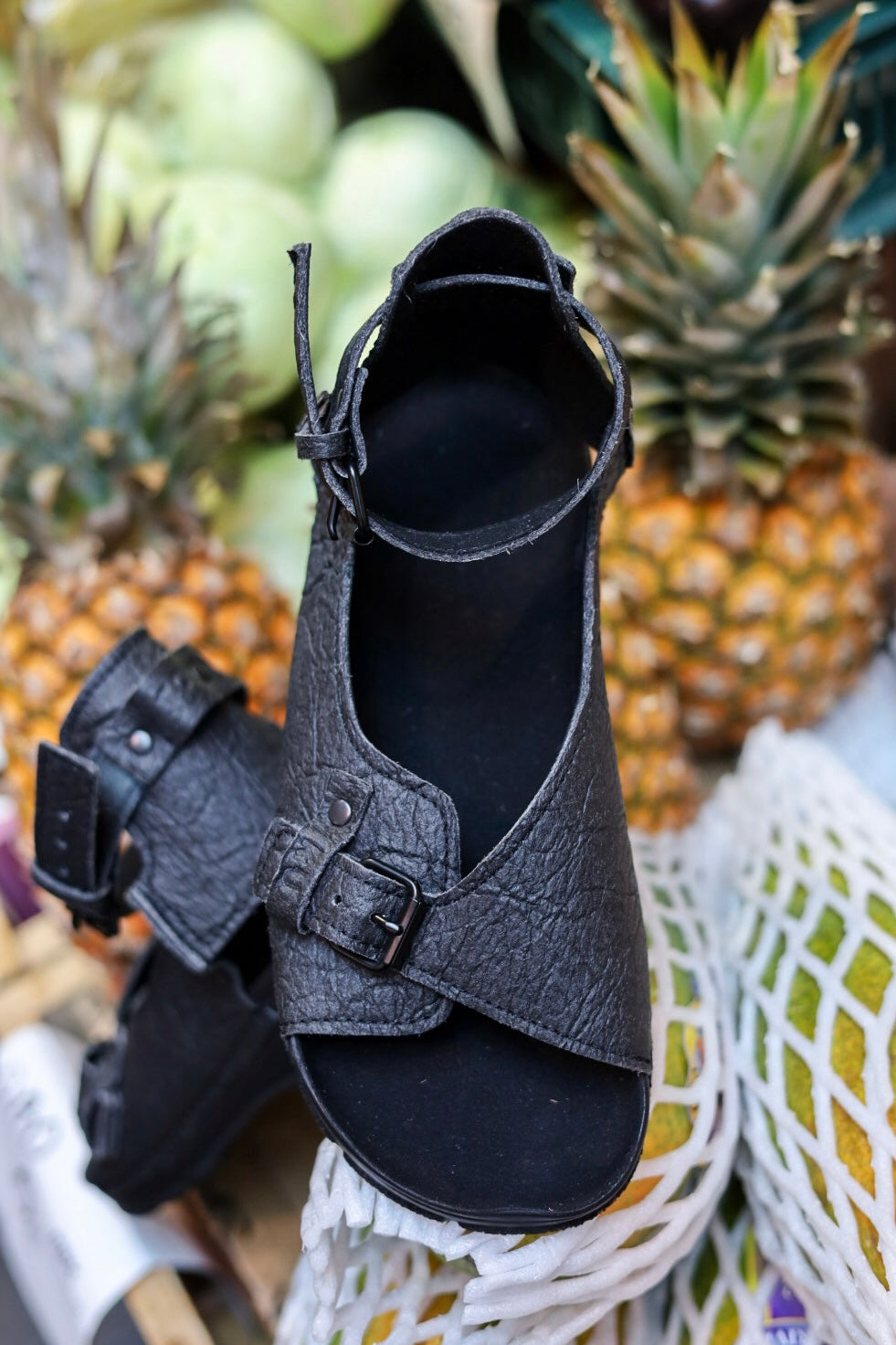 TOKU Vegan Pineapple Leather Sandals - Ethically Made & Eco-Friendly Fashion by Omaking at www.brixbailey.com