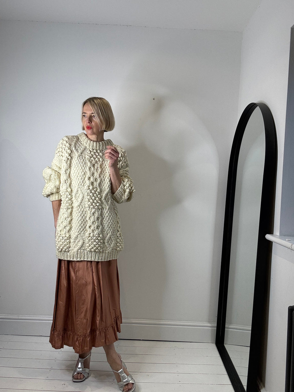 Vintage Handmade Lingerie Slip Skirt