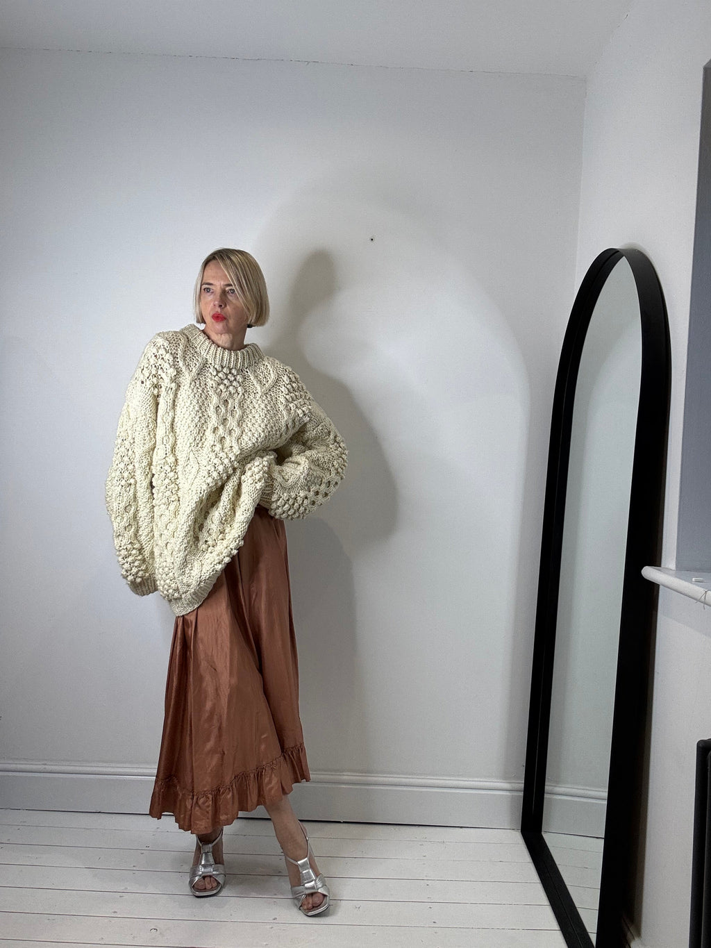 Vintage Handmade Lingerie Slip Skirt