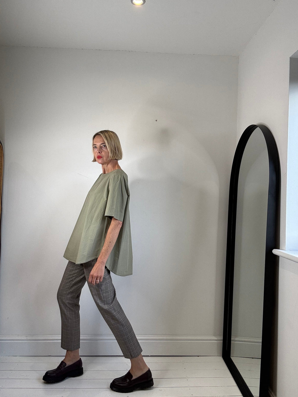 Wool Check Trouser in Prince of Wales Pattern