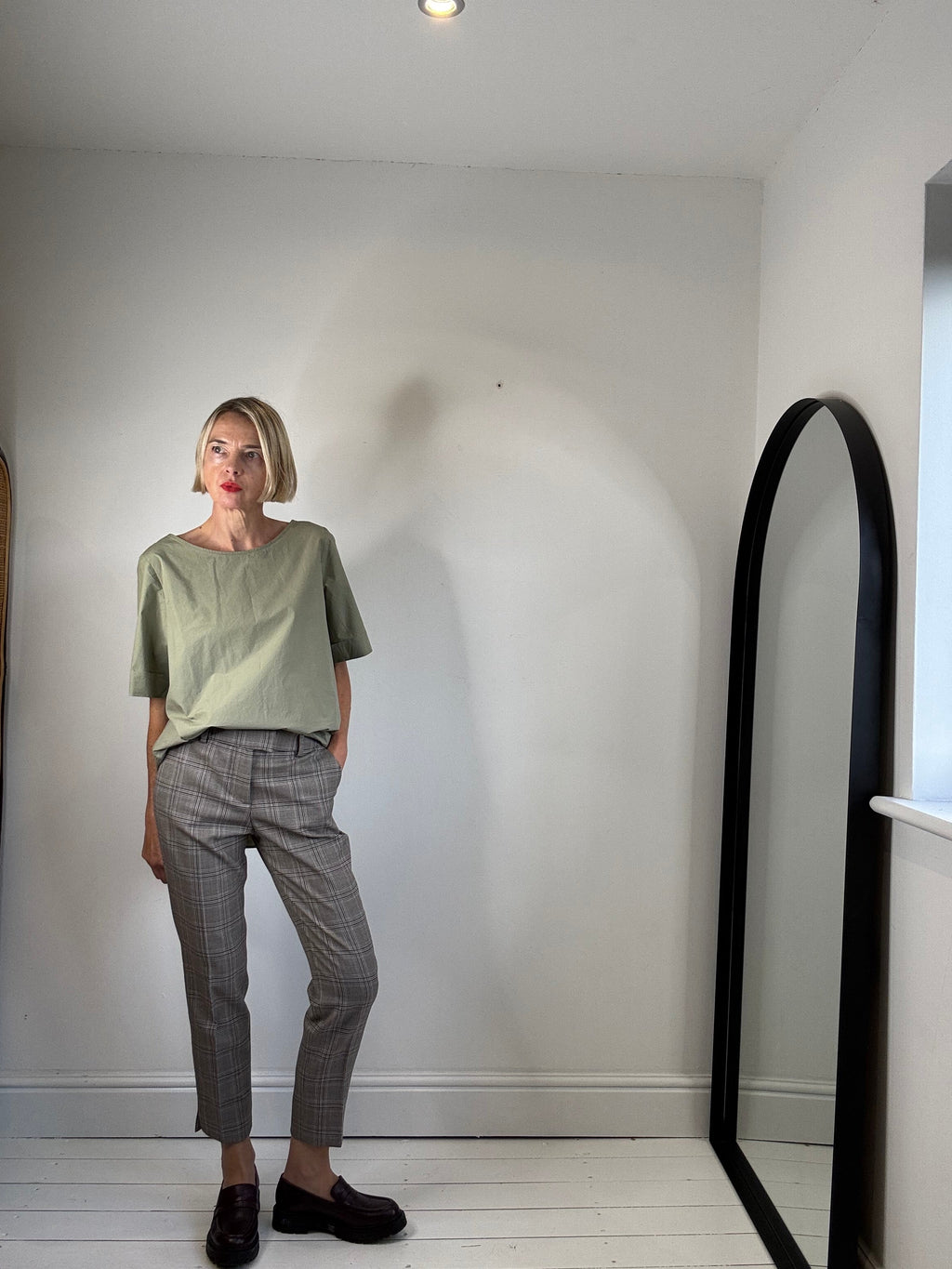 Wool Check Trouser in Prince of Wales Pattern