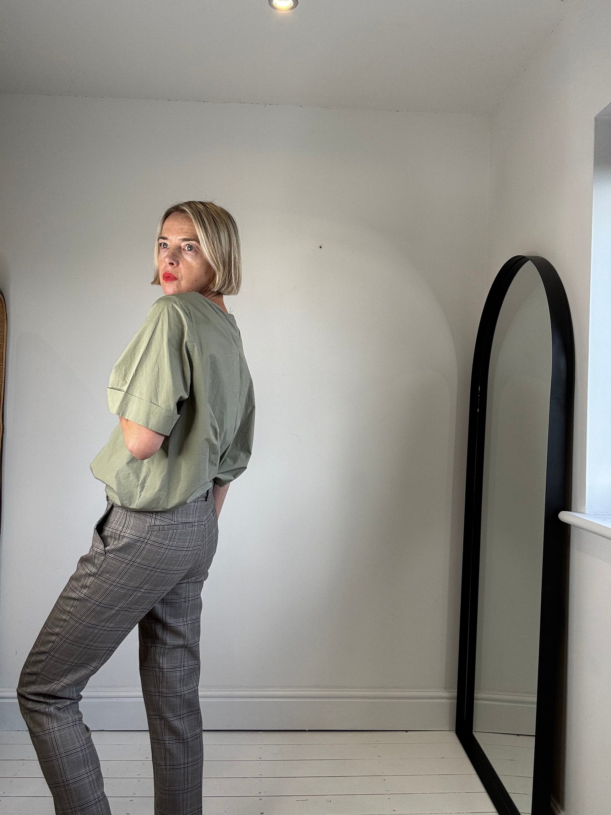 Wool Check Trouser in Prince of Wales Pattern