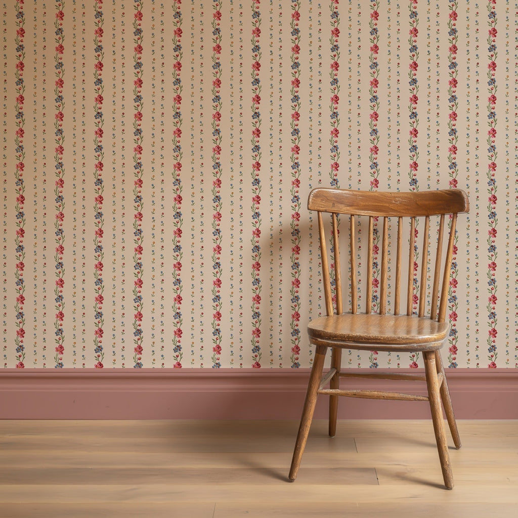 Belle Buds Blush Wallpaper