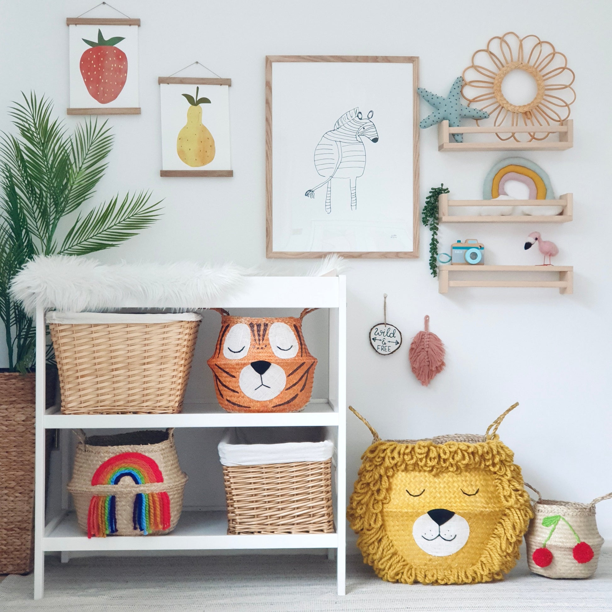 Vivid rainbow basket - Large