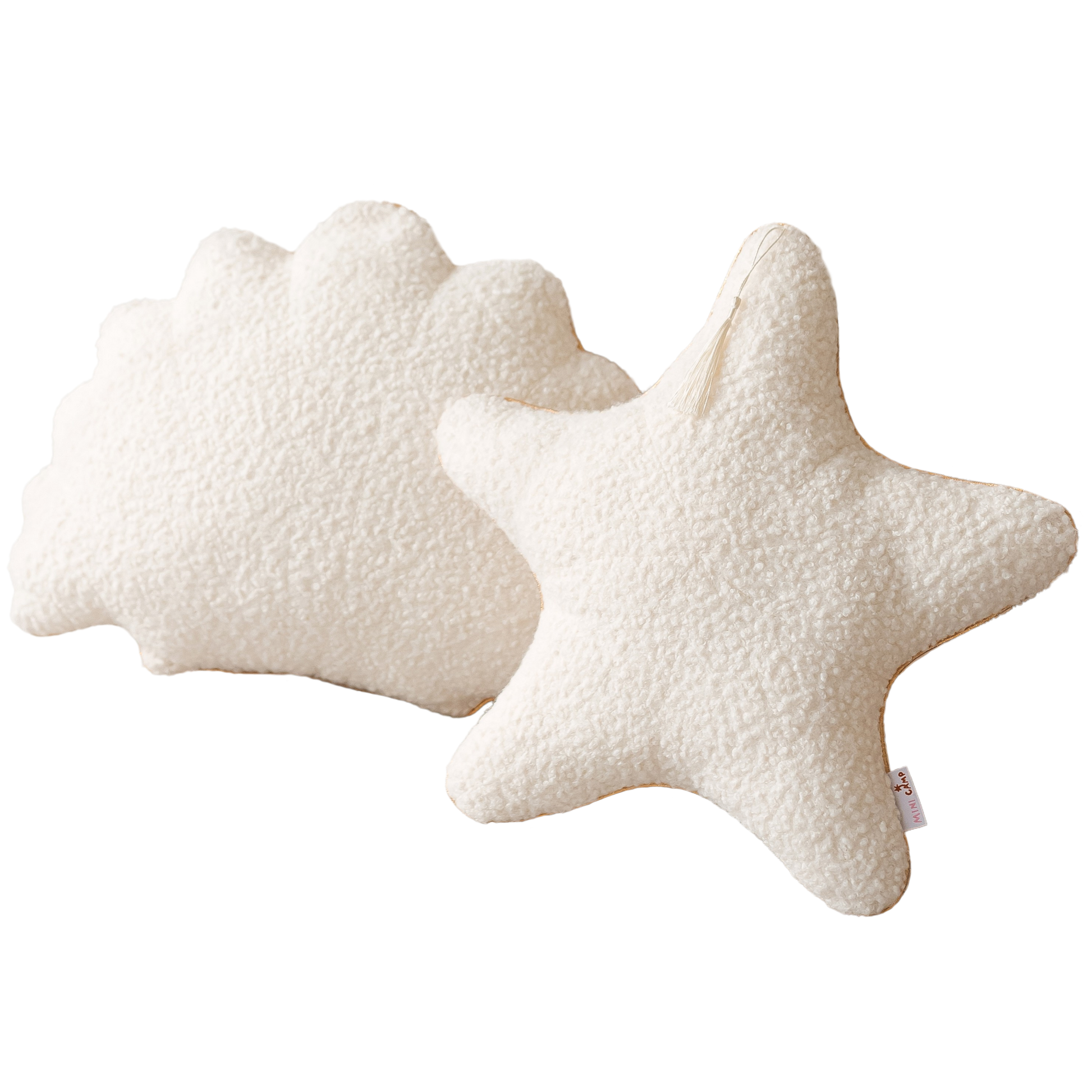 Seashell and Starfish Throw Pillows, Pack of 2